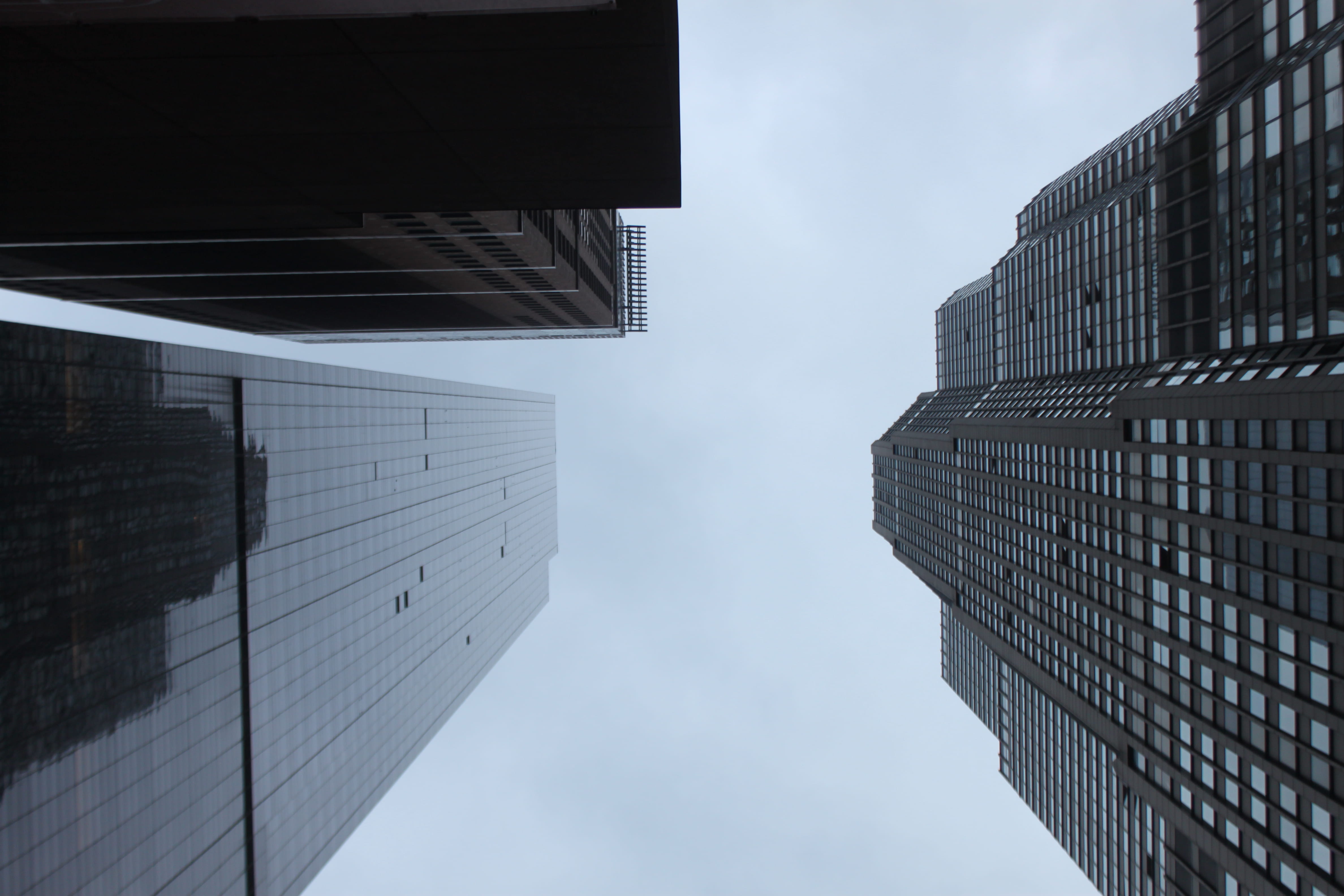 building exterior, no people, modern, day, s, nature, outdoors, cloud - sky, office building exterior, built structure, skyscraper, eye, tower, worms-eye view, HD Wallpaper