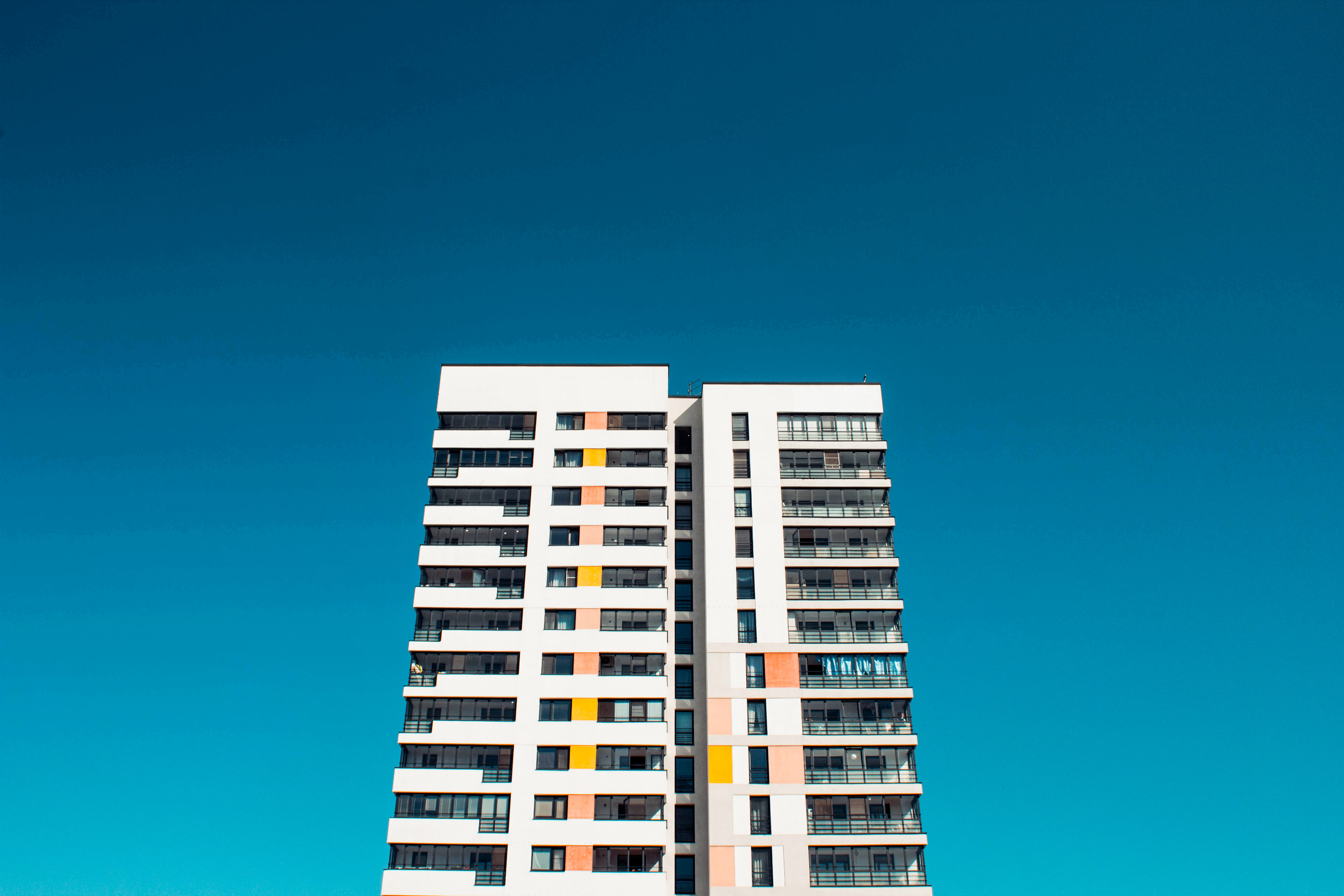 no People, facade, architecture, building Exterior, construction Industry, day, balcony, s, concrete, modern design, apartment, tower, residential Building, HD Wallpaper