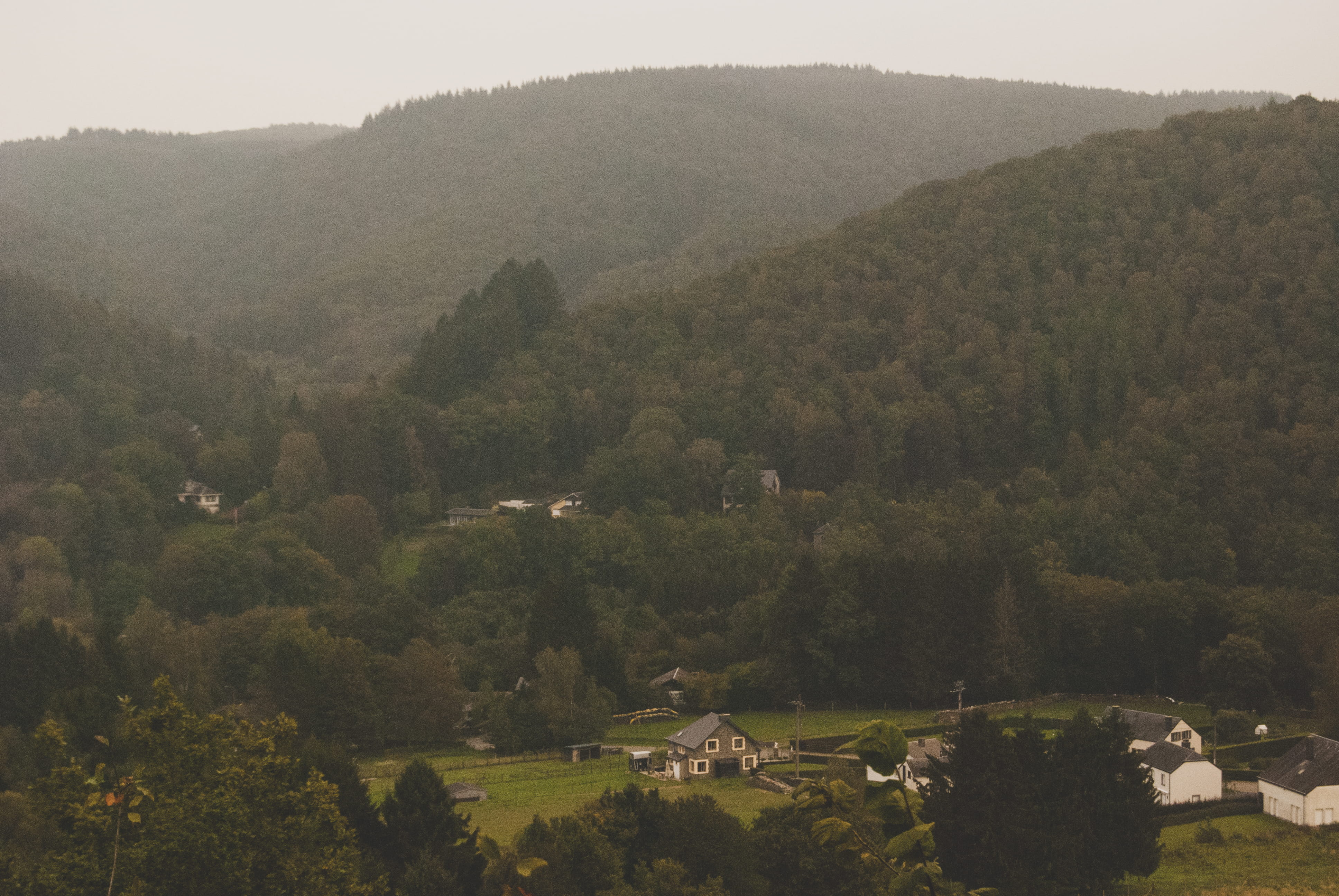landscapes, nature, outdoors, mountain, high angle view, tranquil scene, growth, landscape, building, tree, green Color, land, valley, environment, bird, HD Wallpaper