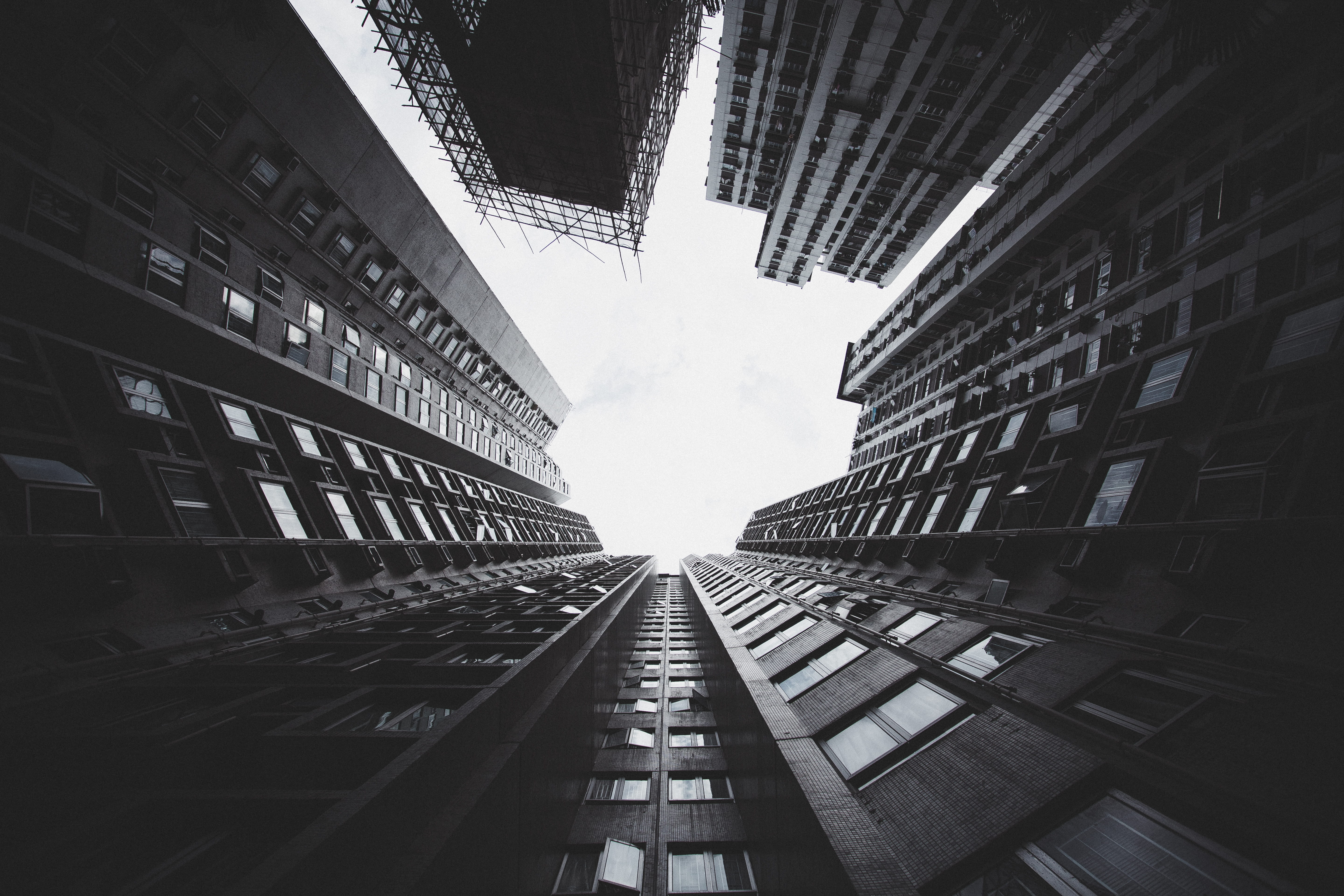 building exterior, apartment, photography, building, residential district, day, skyscraper, digital composite, outdoors, rise, city, office building exterior, HD Wallpaper