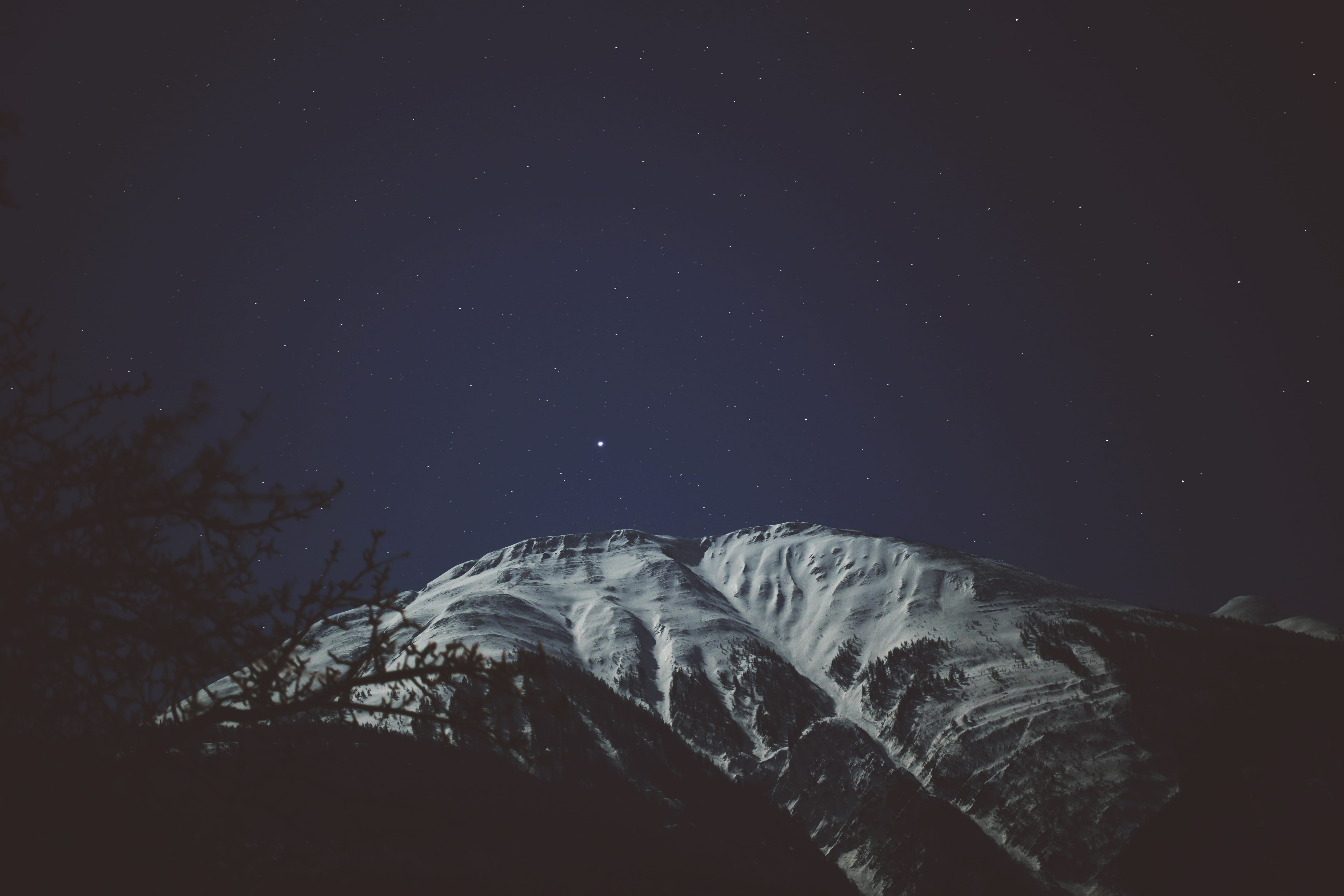 star, star field, night, time, tree, solid, eyeview, no people, low angle view, space, photo, peak, tranquility, formation, beauty in nature, rock - object, HD Wallpaper
