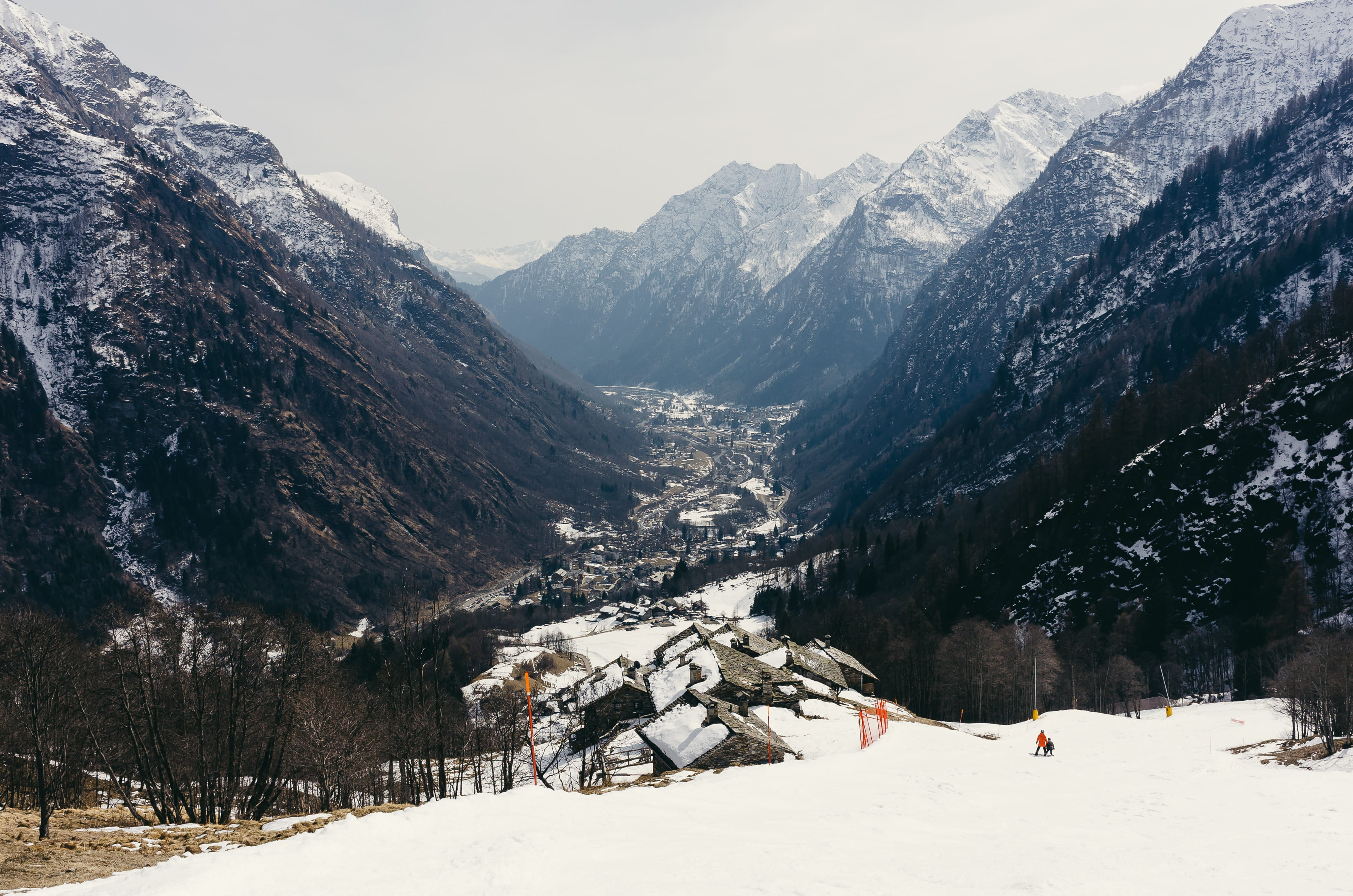 piedmont, scene, aosta, ski, tree, sport, tranquility, pine tree, alps, natural, landscape, 2K, scenics - nature, slope, holiday, scenery, travel, non-urban scene, HD Wallpaper