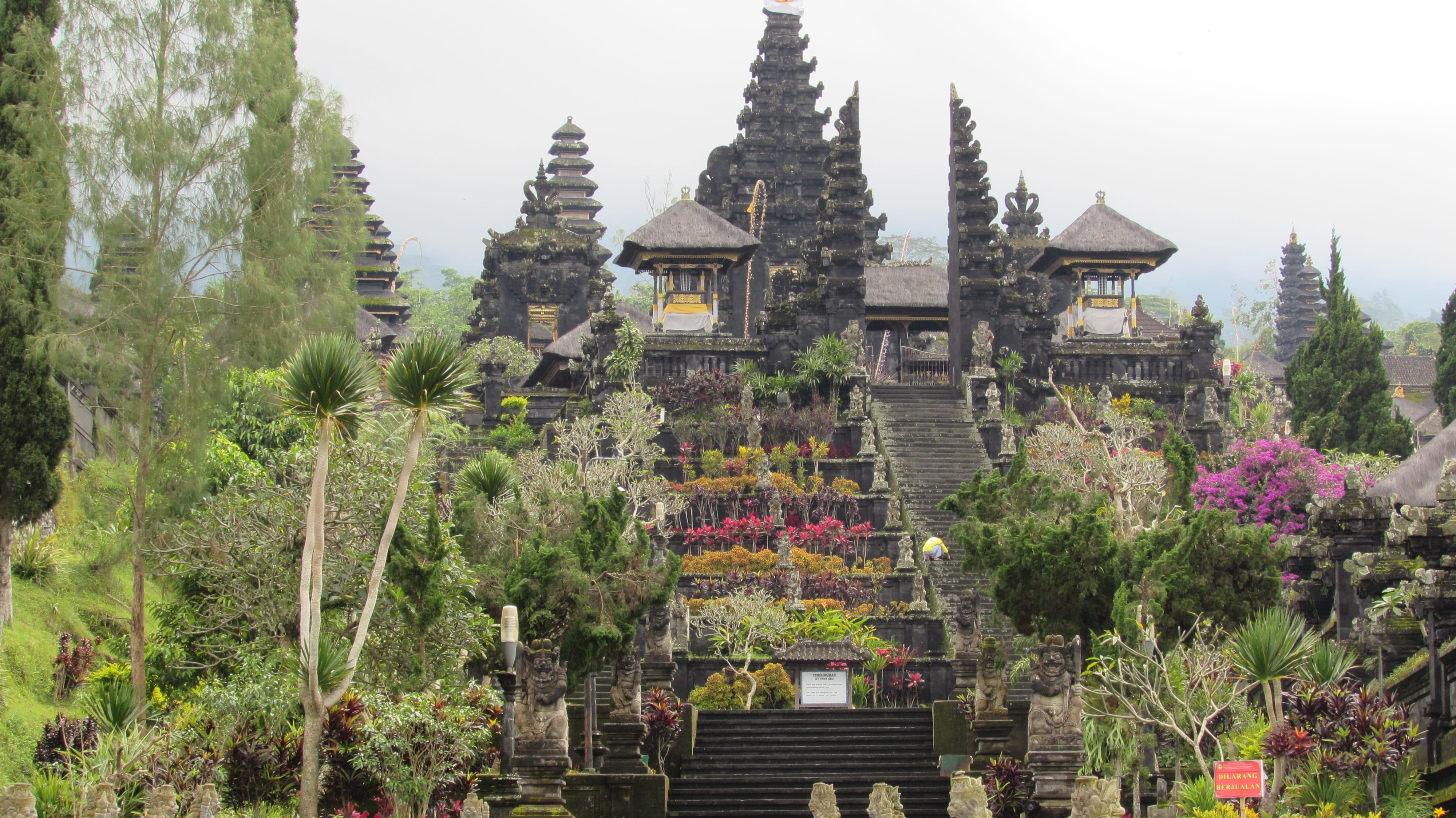 history, bali, travel destinations, plant, nature, tree, building, temple, spirituality, architecture, belief, travel, building exterior, religion, besakih, HD Wallpaper