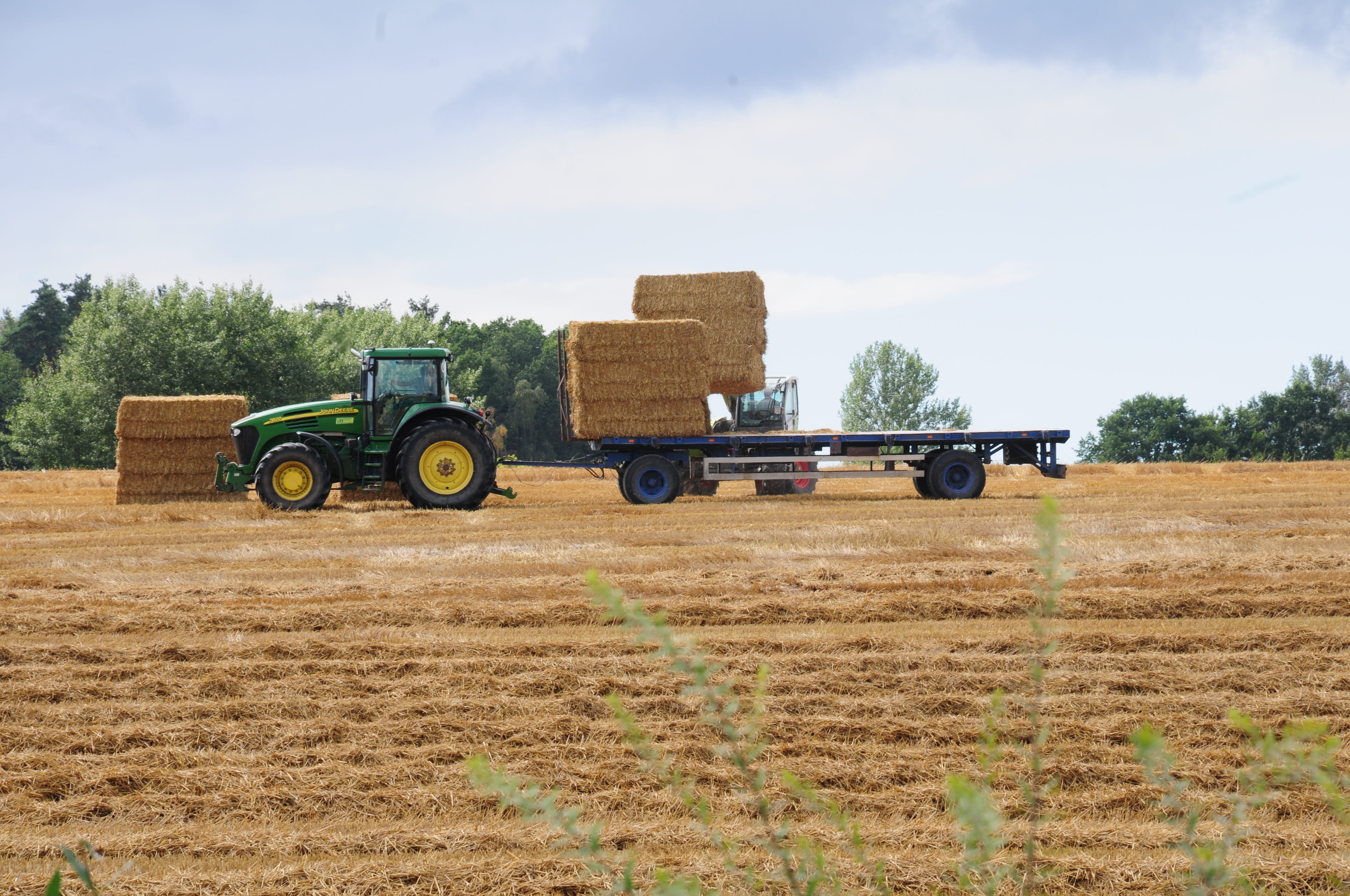 landscape, agricultural equipment, straw, rural scene, land vehicle, dirt, commercial vehicle crop straw bales, mode of transportation, machinery, agricultural machinery, HD Wallpaper