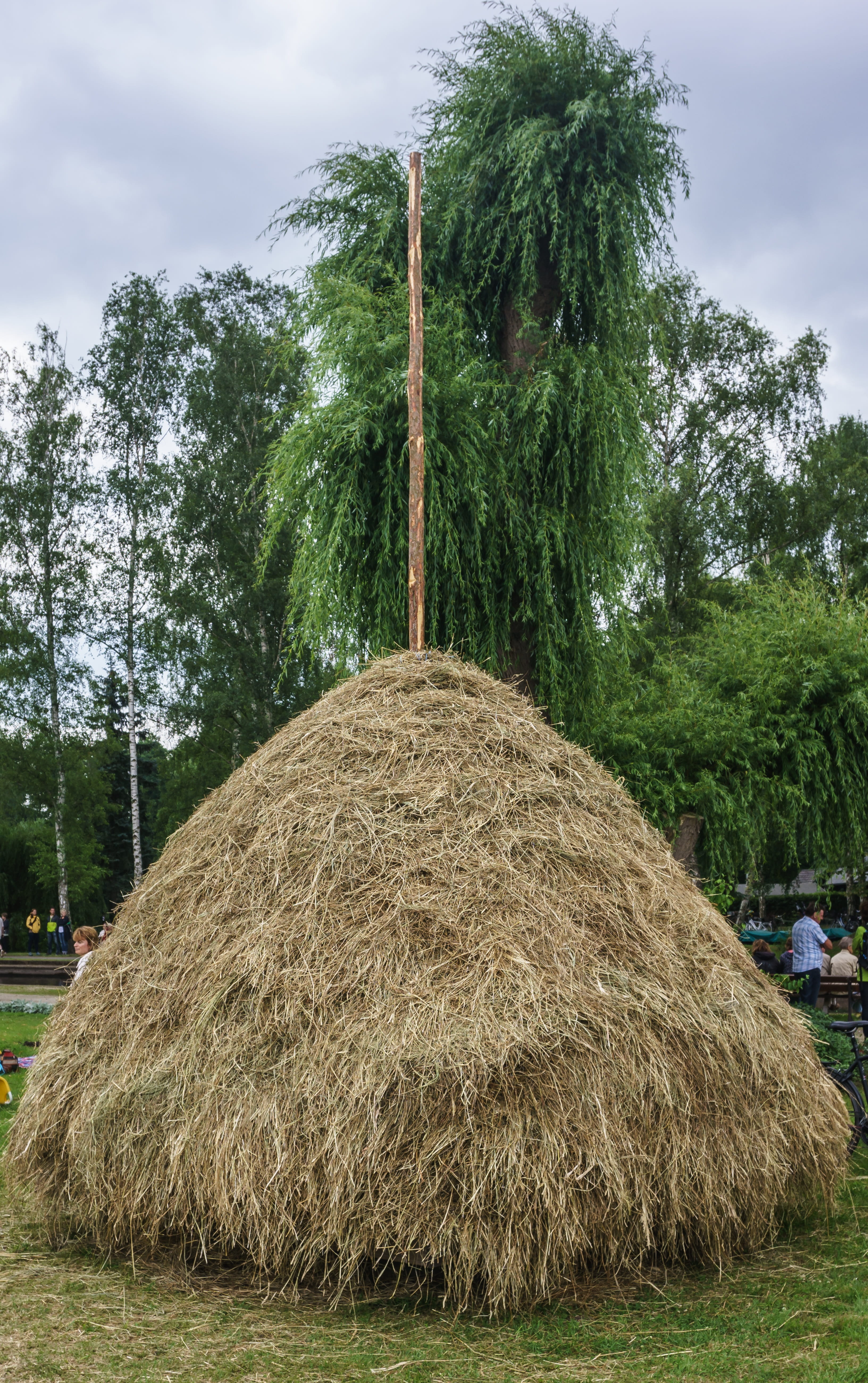 day, green color, germany, heap, haystack, plant, land, growth, tree, feed, agriculture, outdoors, cloud - sky, no people, landscape, 5K, grass, hay, nature, Phone HD Wallpaper