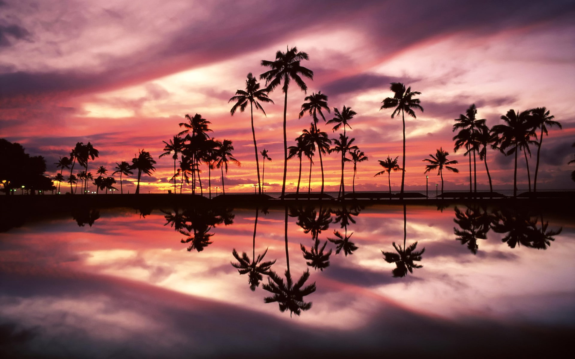 Hawaii Sunset, hawaiian, 1080P, honolulu, 1920x1200, HD Wallpaper