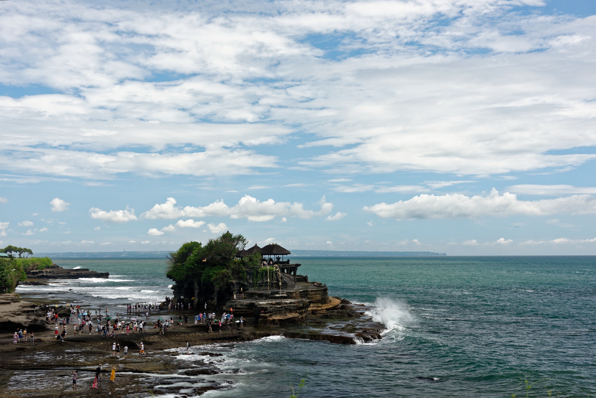 outdoors, built structure, scenics - nature, day, land, tanah lot, beach, rock, water, sky, sea, the sea, bali, horizon over water, nature, cloud - sky, HD Wallpaper