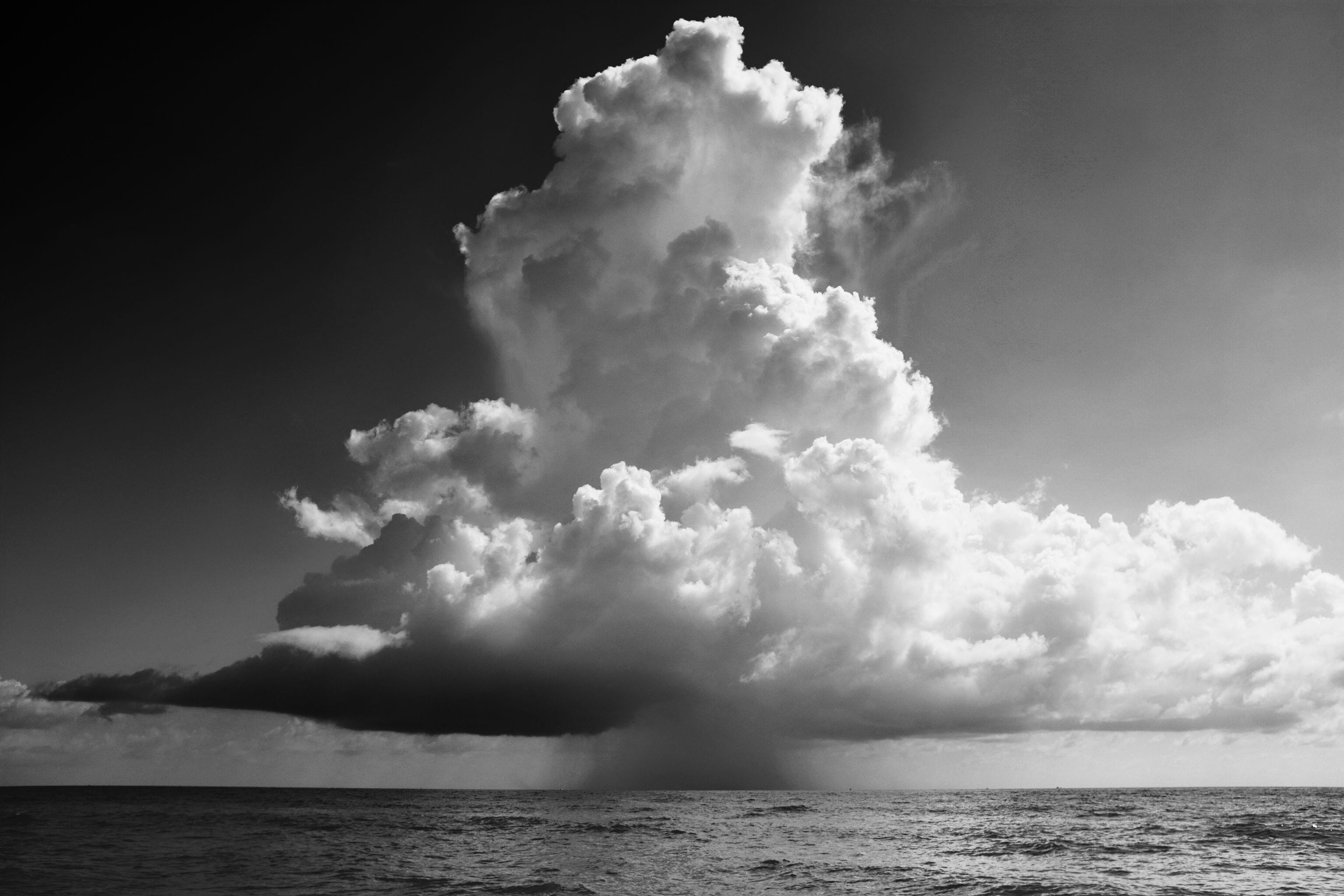 beauty in nature, nature, horizon, sea, horizon over water, water, ominous, 2K, power, storm cloud, outdoors, sky, power in nature, no people, day, tranquility, HD Wallpaper