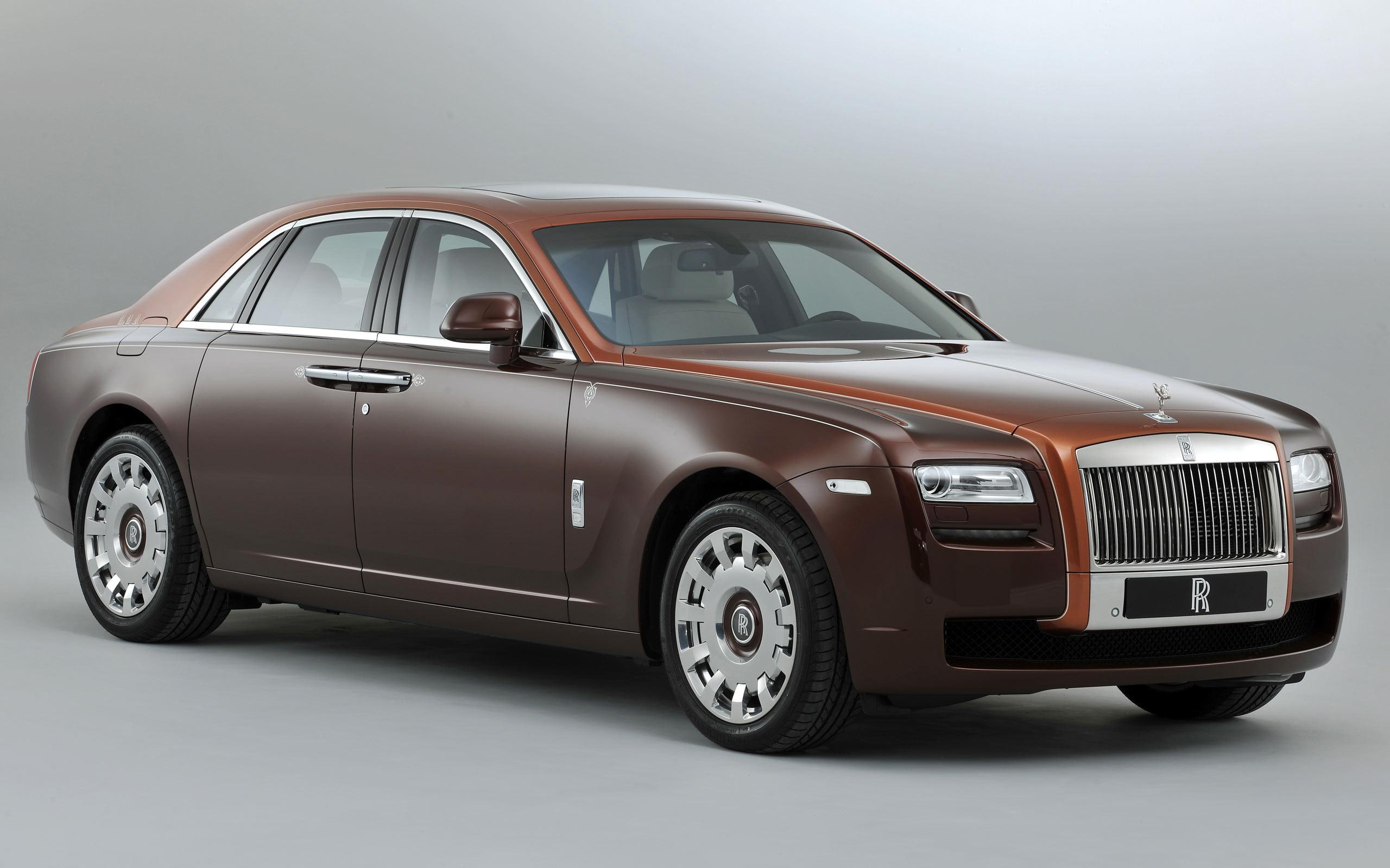 thousand, 2K, one, rolls royce, rolls, brown, 2013, royce, ghost, sedan, cars, nights, HD Wallpaper