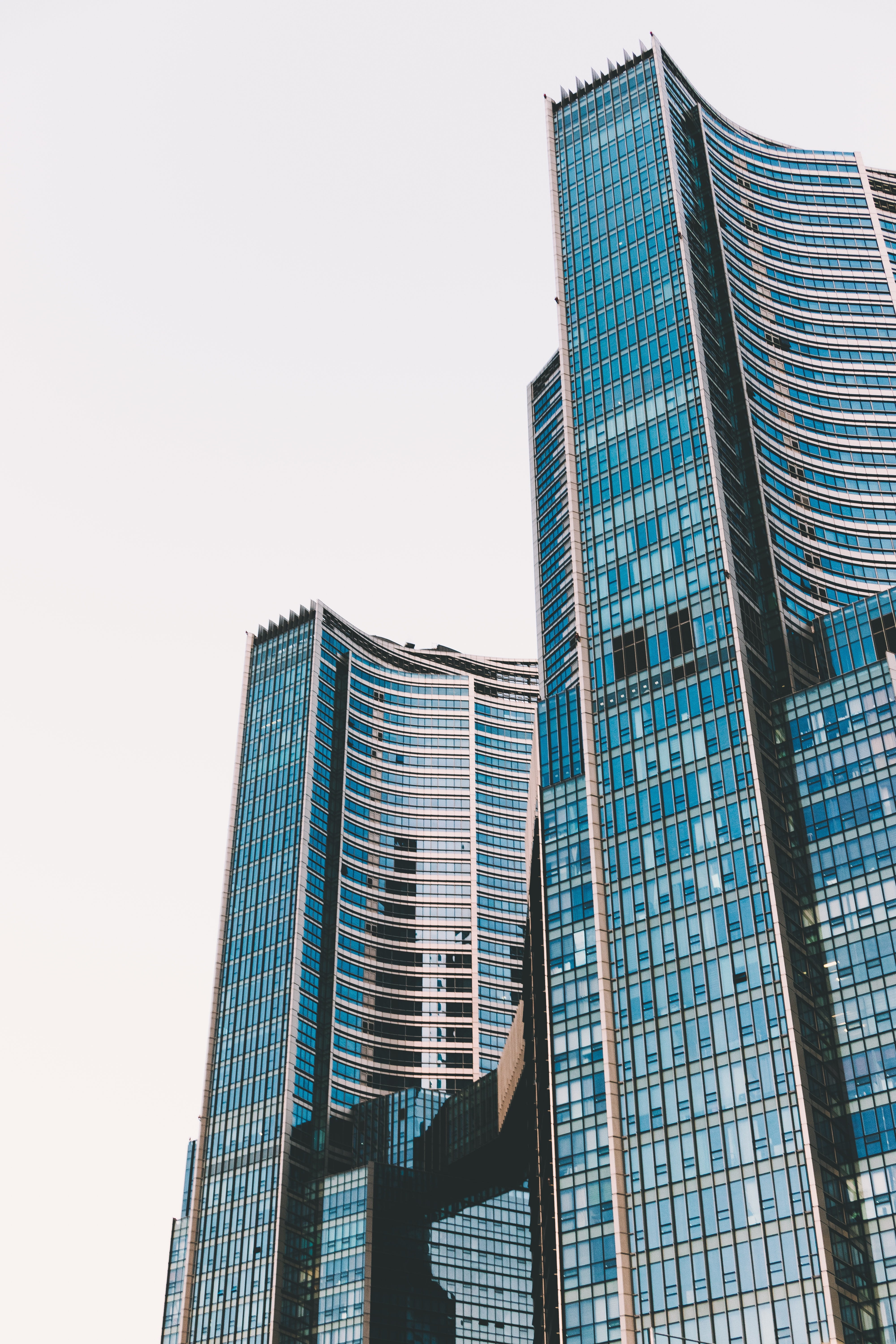 sky, skyscraper, spire, office building, glass - material, nature, city, hangangno 3(sam)-ga, day, condo, metropolis, wall, no people, neighborhood, tall - high, Phone HD Wallpaper