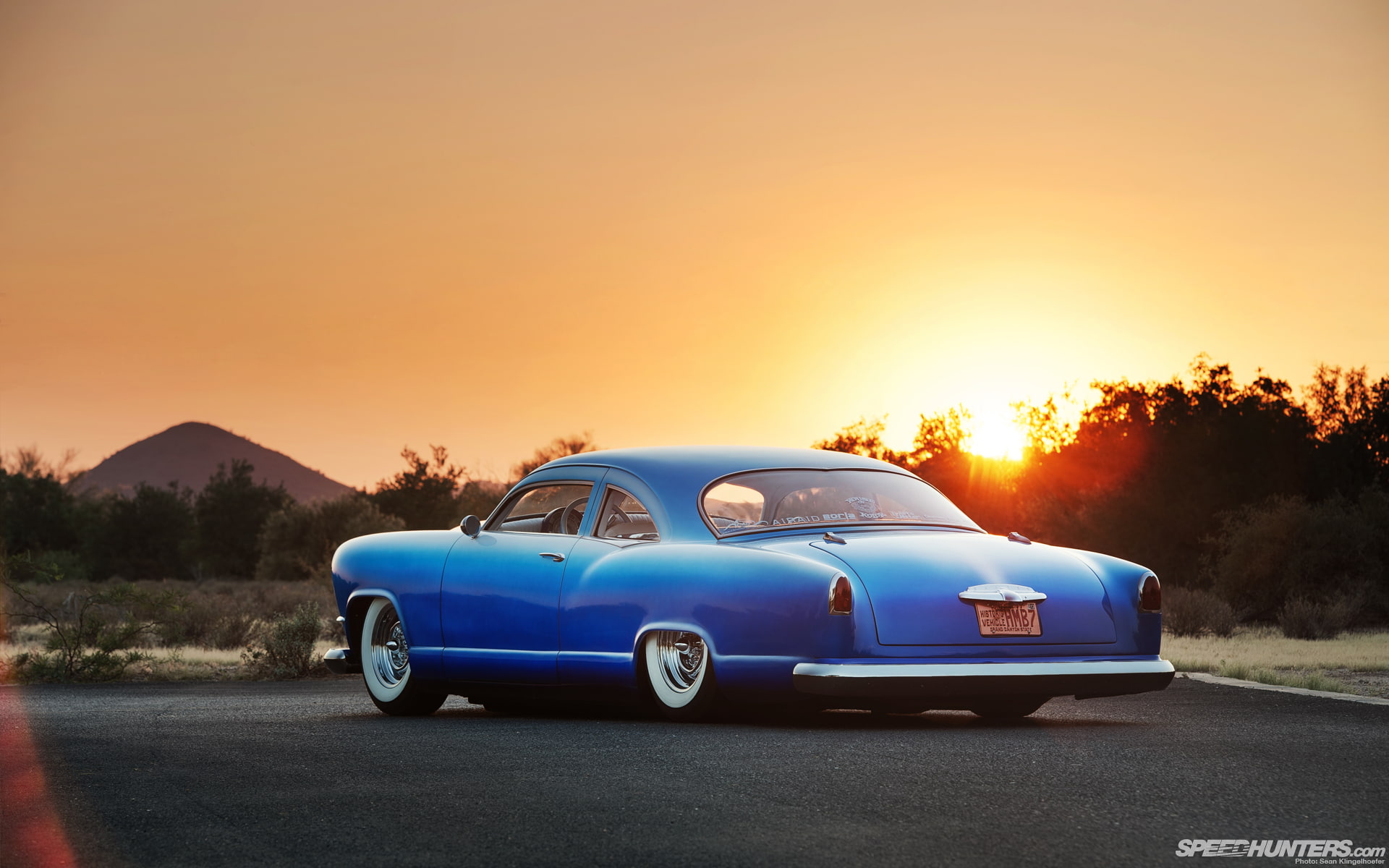 1080P, dragon, rod, car, hot, kaiser, hd, sunset, cars, classic, HD Wallpaper