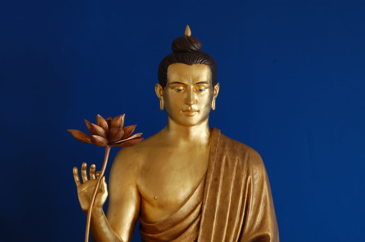 God, creativity, history, man, lord, sculpture, blue, studio shot, colored background, blue background, Lord Buddha, human representation, art and craft, HD Wallpaper