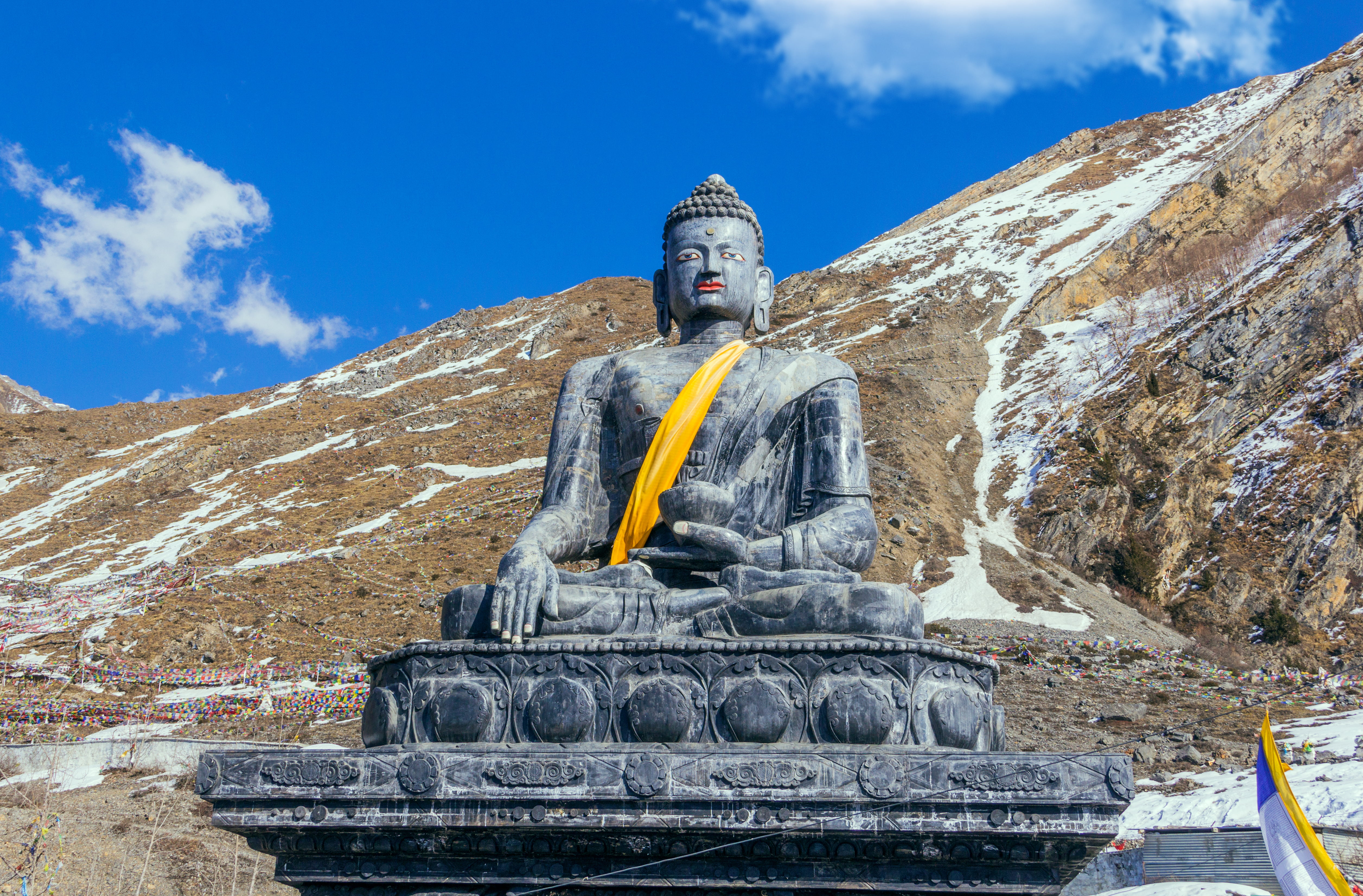 lord Buddha, 4K, landscape, snow, HD Wallpaper