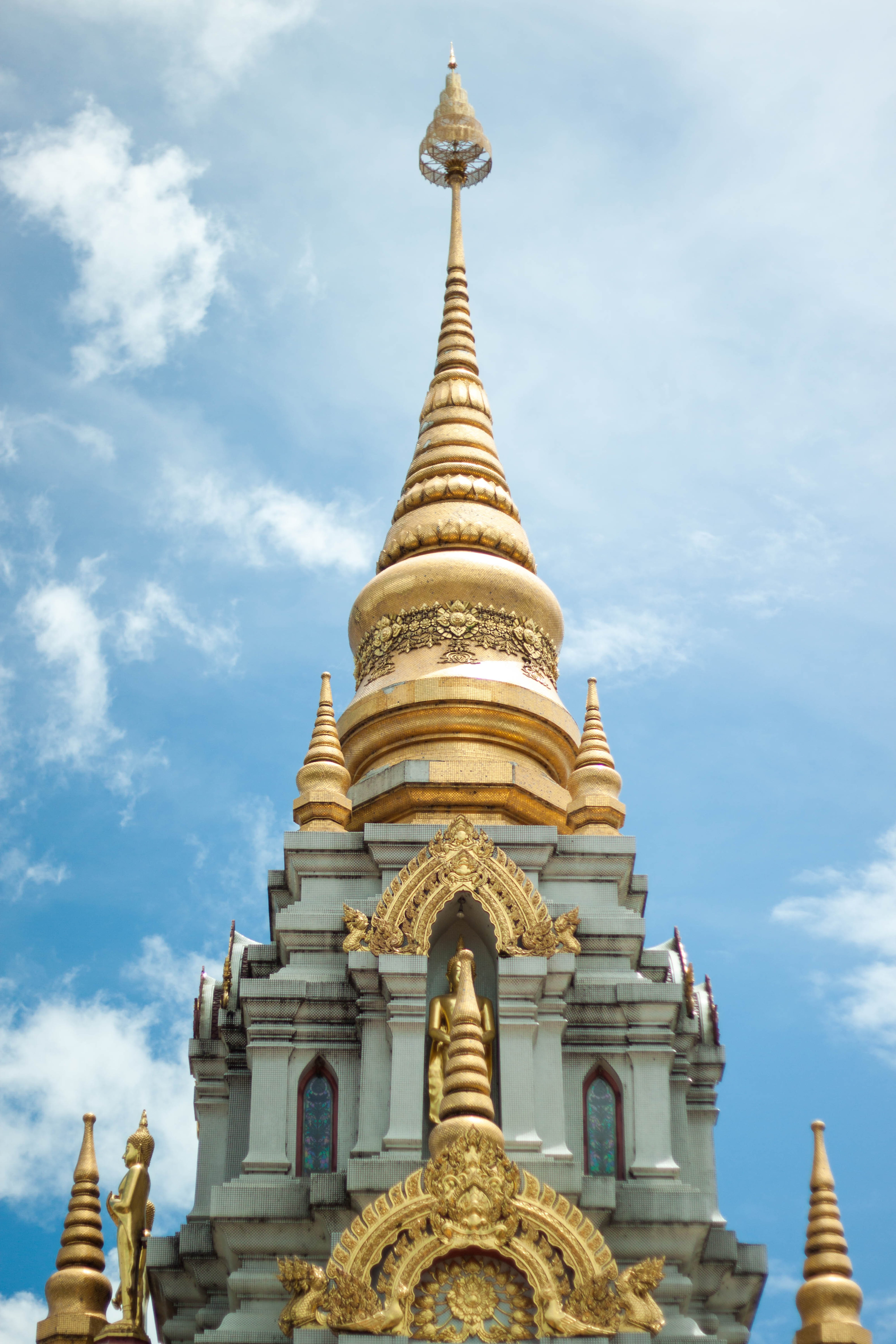 spirituality, prosperity, architecture, gold colored, the lord buddhas relics, travel destinations, no people, tower, sky, doi mae salong, myanmar, building, Phone HD Wallpaper