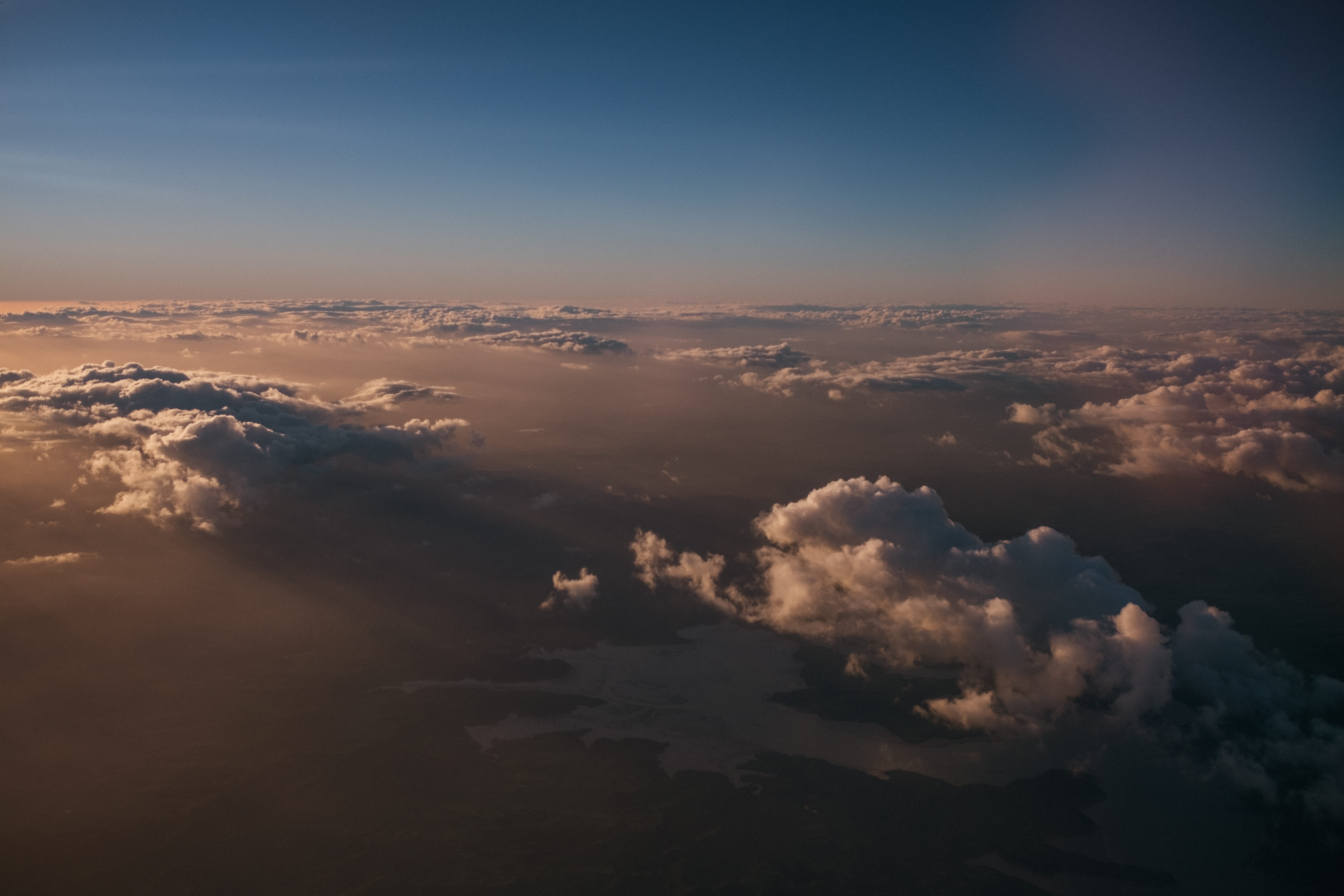 misty, earth, cloud, day, from above, plane, cloudy, new zealand, meteorology, tranquility, horizon, environment, beauty in nature, mist, above, daytime, HD Wallpaper