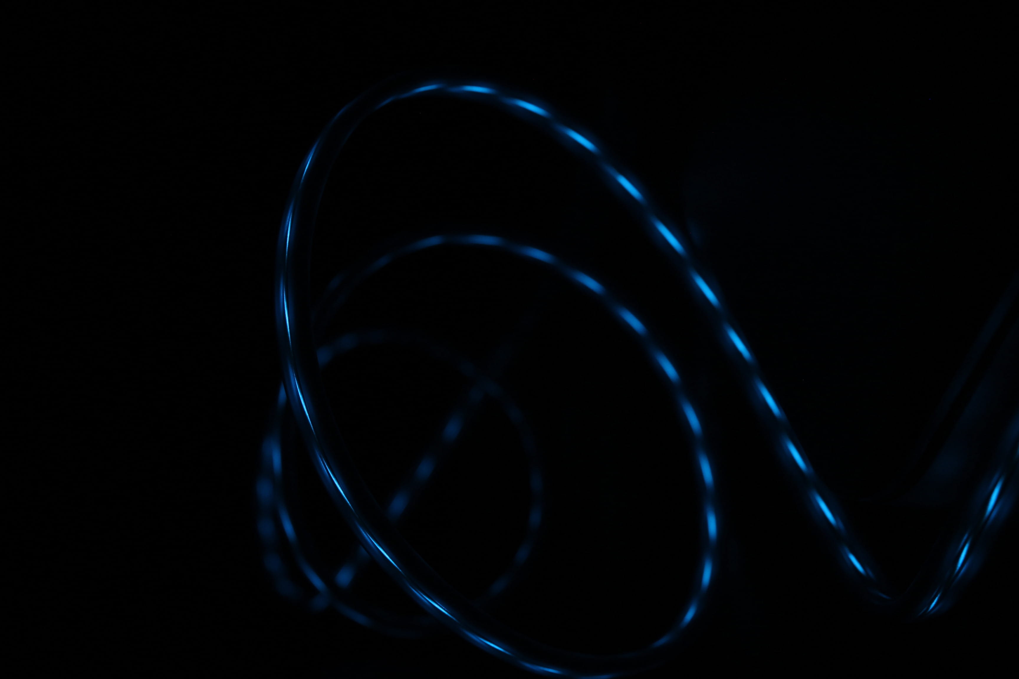 shape, no people, blue, computer Graphic, illuminated, light, bleu, geometric shape, circle, fixture, illustration, strip, pattern, turned, studio shot, HD Wallpaper