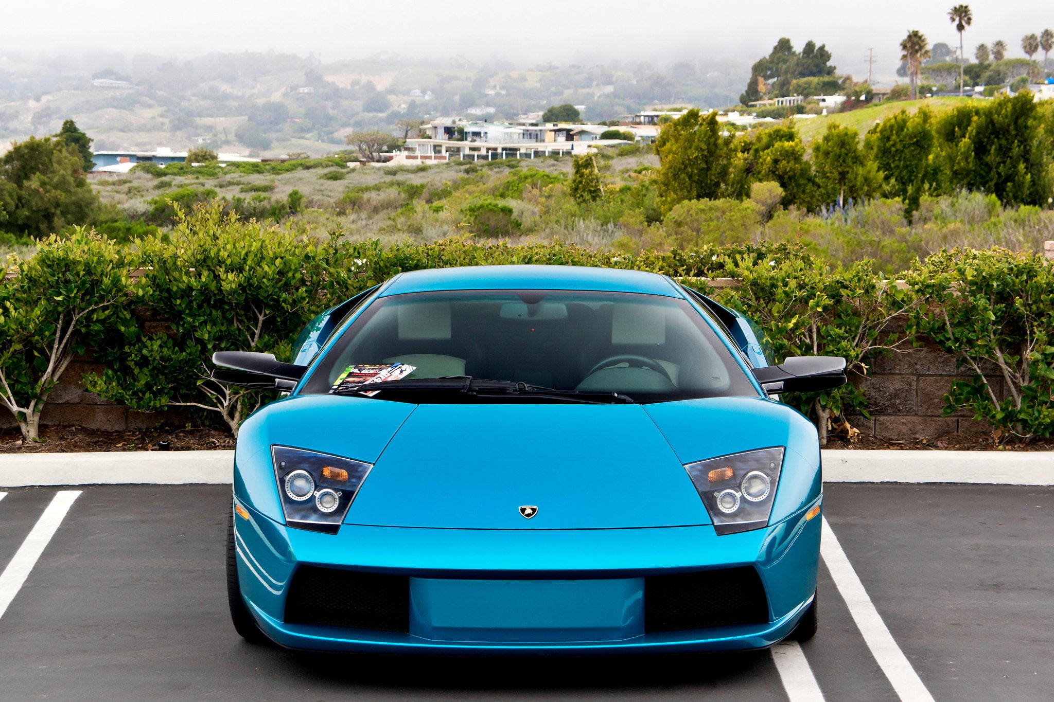 bleu, supercars, italy, lamborghini, coupe, 1080P, blue, murcielago, cars, HD Wallpaper