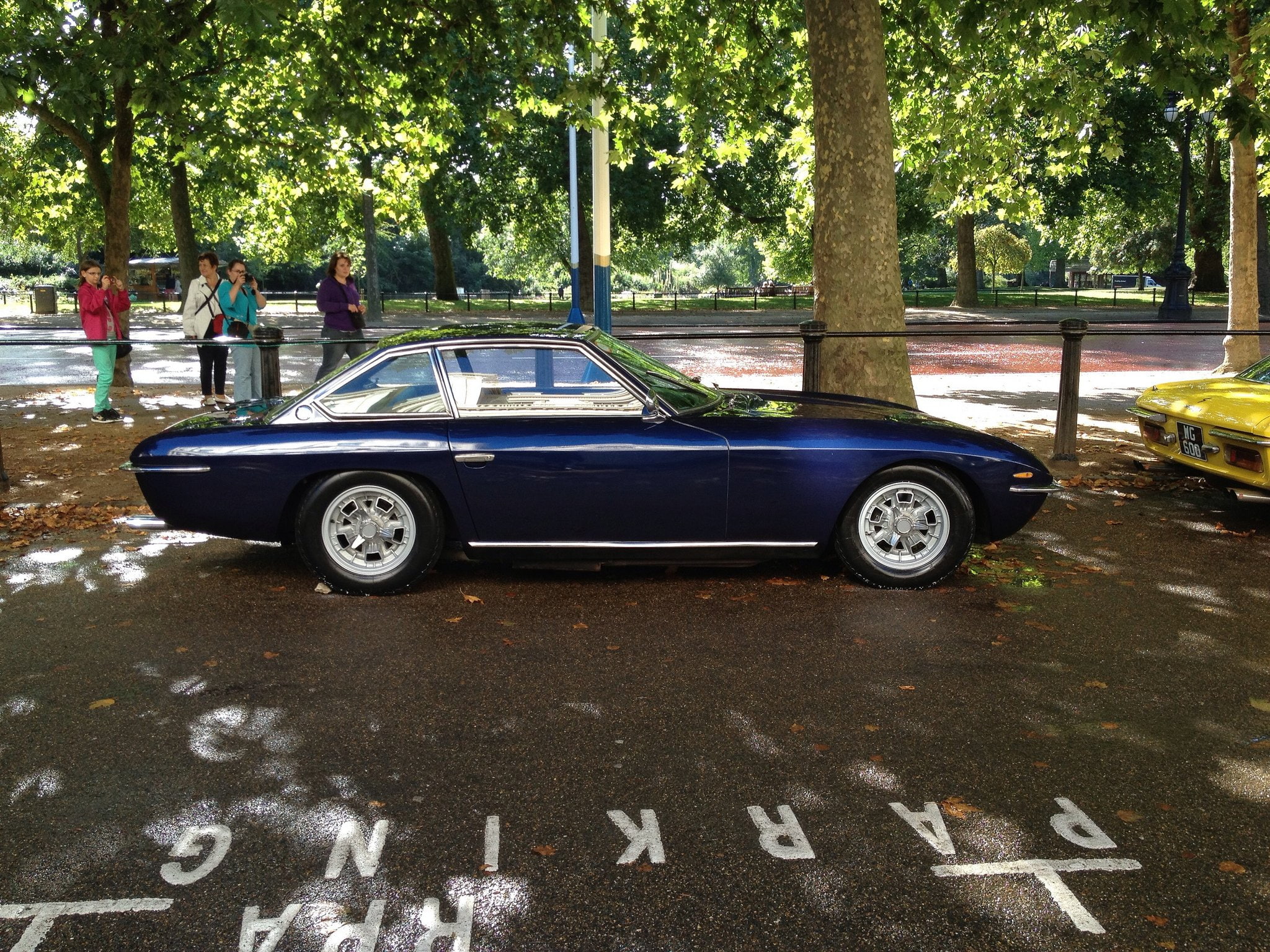blue, lamborghini, 1080P, classic, bleu, sportcars, supercars, car, italy, islero, HD Wallpaper
