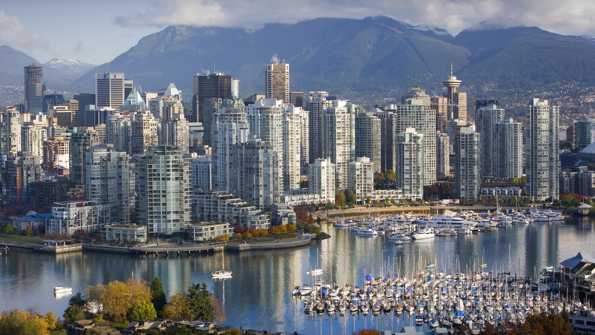 cityscape, skyscrapers, 1080P, hd, vancouver, buildings, HD Wallpaper