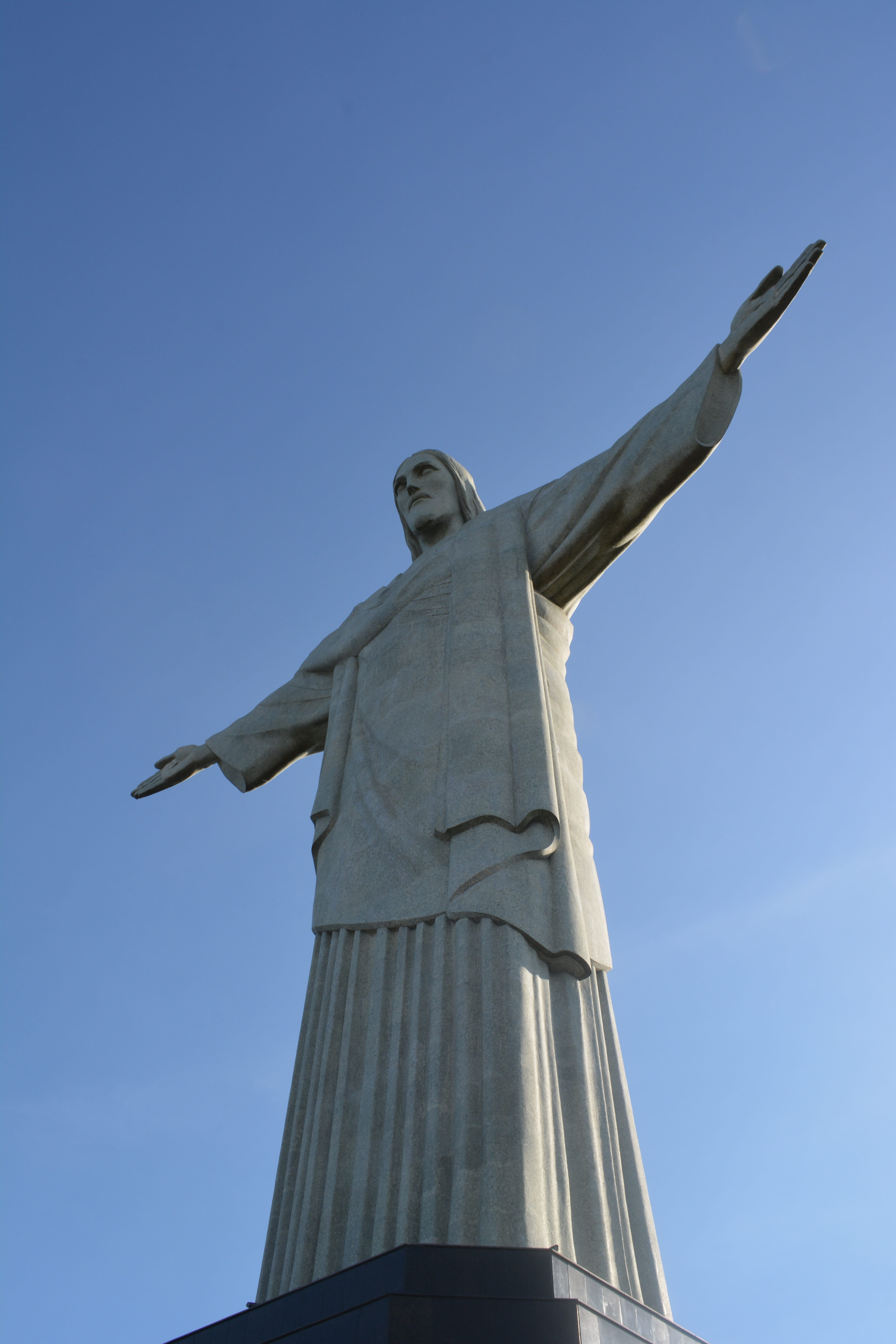 blue, christ, nature, low angle view, statue, sky, day, no people, representation, redeemer, sculpture, human representation, 5K, spirituality, god, religion, Phone HD Wallpaper