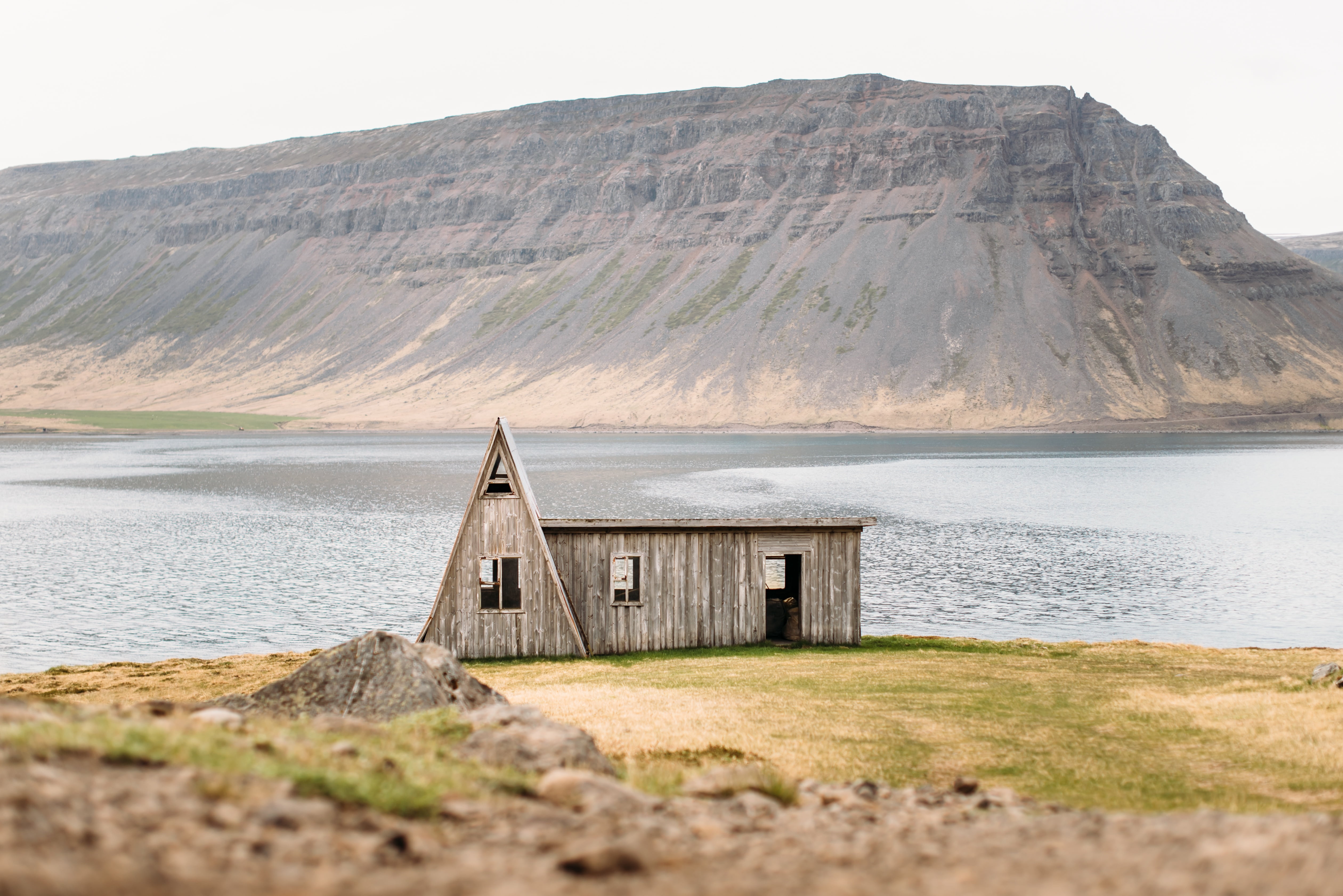 iceland, near, architecture, house, lagoon, environment, view, hut, scenics, water, travel, tranquil scene, mountain, coastline, 4K, sky, scenics - nature, HD Wallpaper