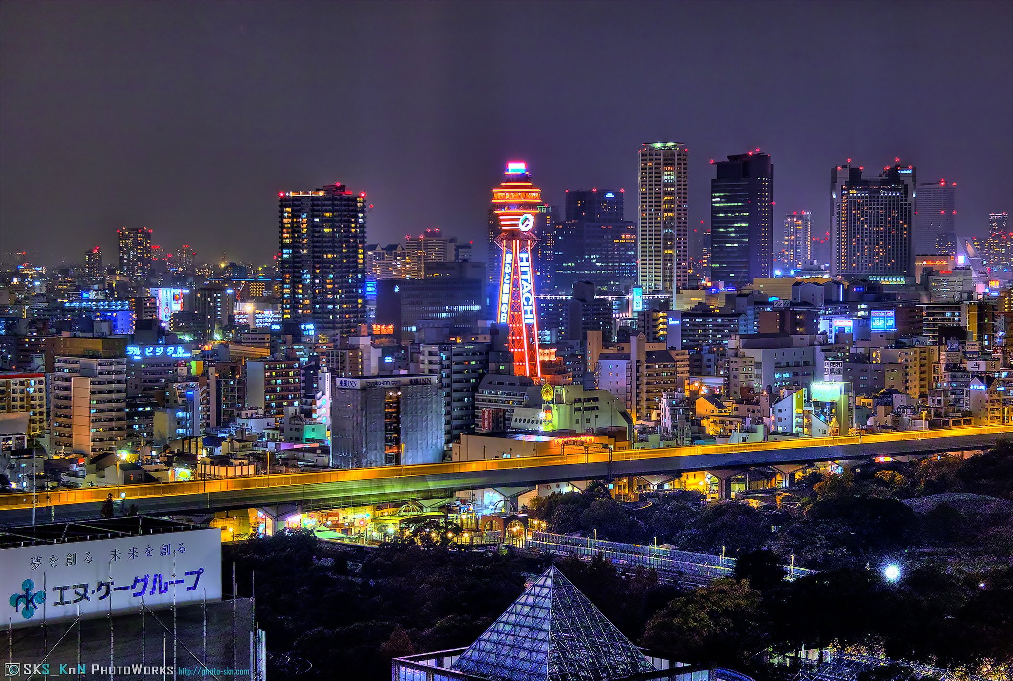 citylife, night, skylines, architecture, japan, asian, city, skyline, light, cityscapes, asians, buildings, osaka, asia, skyscrapers, 1080P, HD Wallpaper