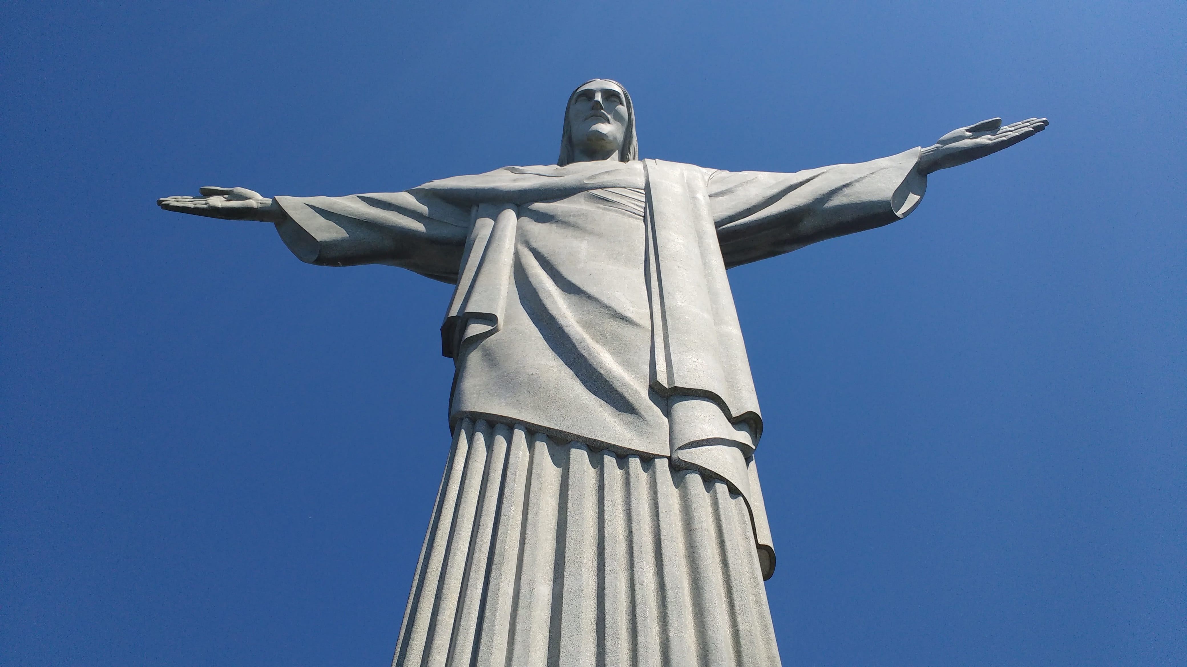 clear sky, craft, rio de janeiro, blue, tourist, sky, brazil, human representation, city, architecture, fine art statue, sculpture, neo-classical, holidays, HD Wallpaper