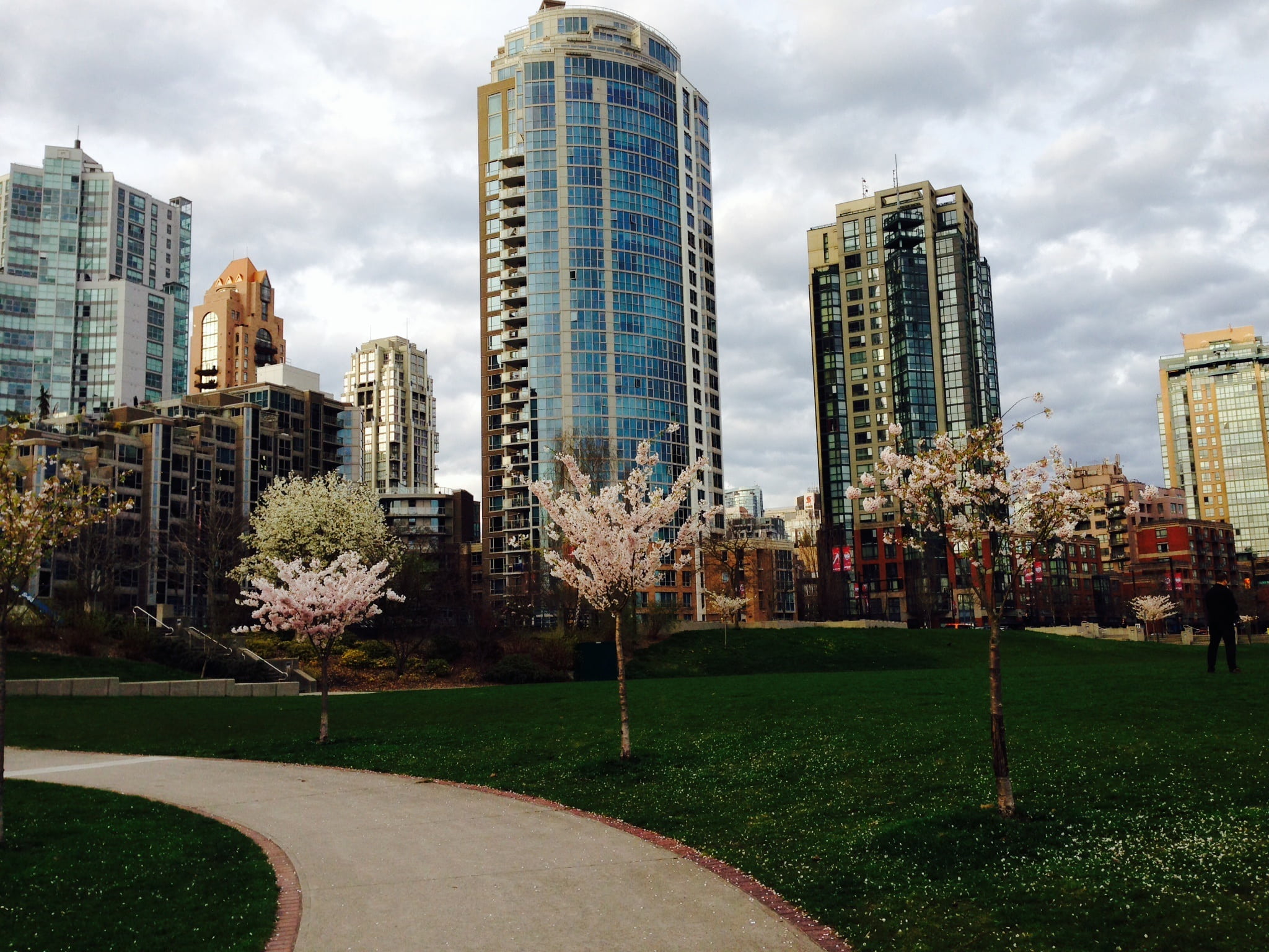tower, landscape, canada, tall - high, financial district, outdoors, architecture, built structure, tree, office building exterior, skyscraper, building Exterior, HD Wallpaper