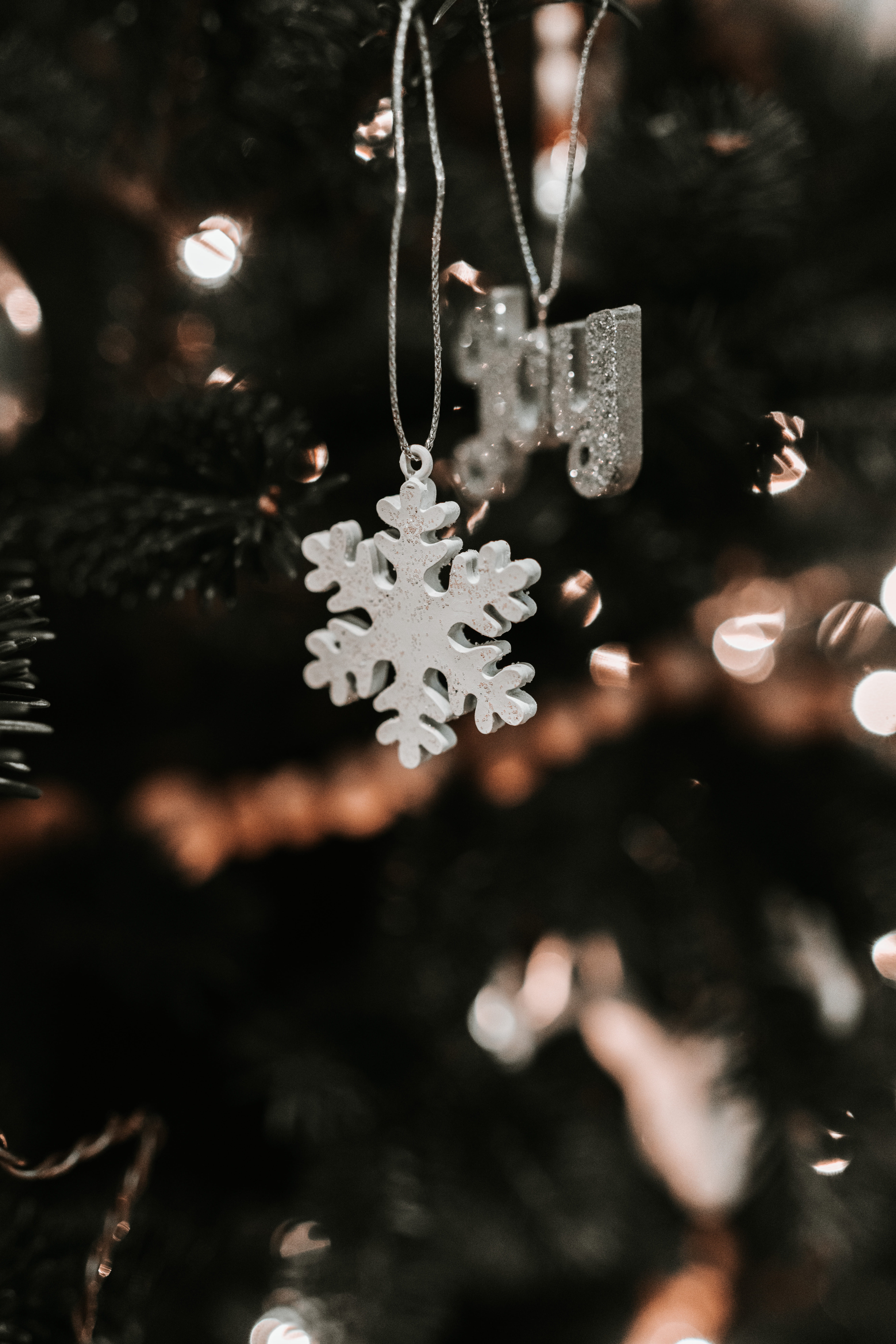 ornaments, ornament, decoration, women, adult, joy, abies, plant, real people, holding, christmas tree, christmas, moody, holiday, fir, crystal, christmas decoration, Phone HD Wallpaper
