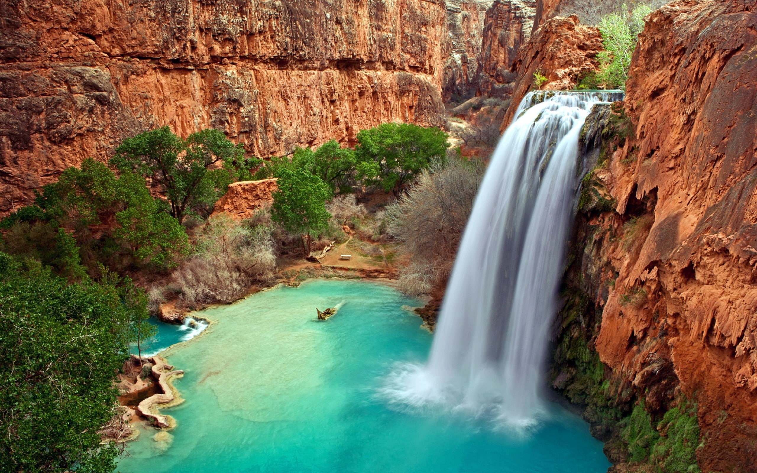 arizona, falls, flagstaff, 2K, HD Wallpaper