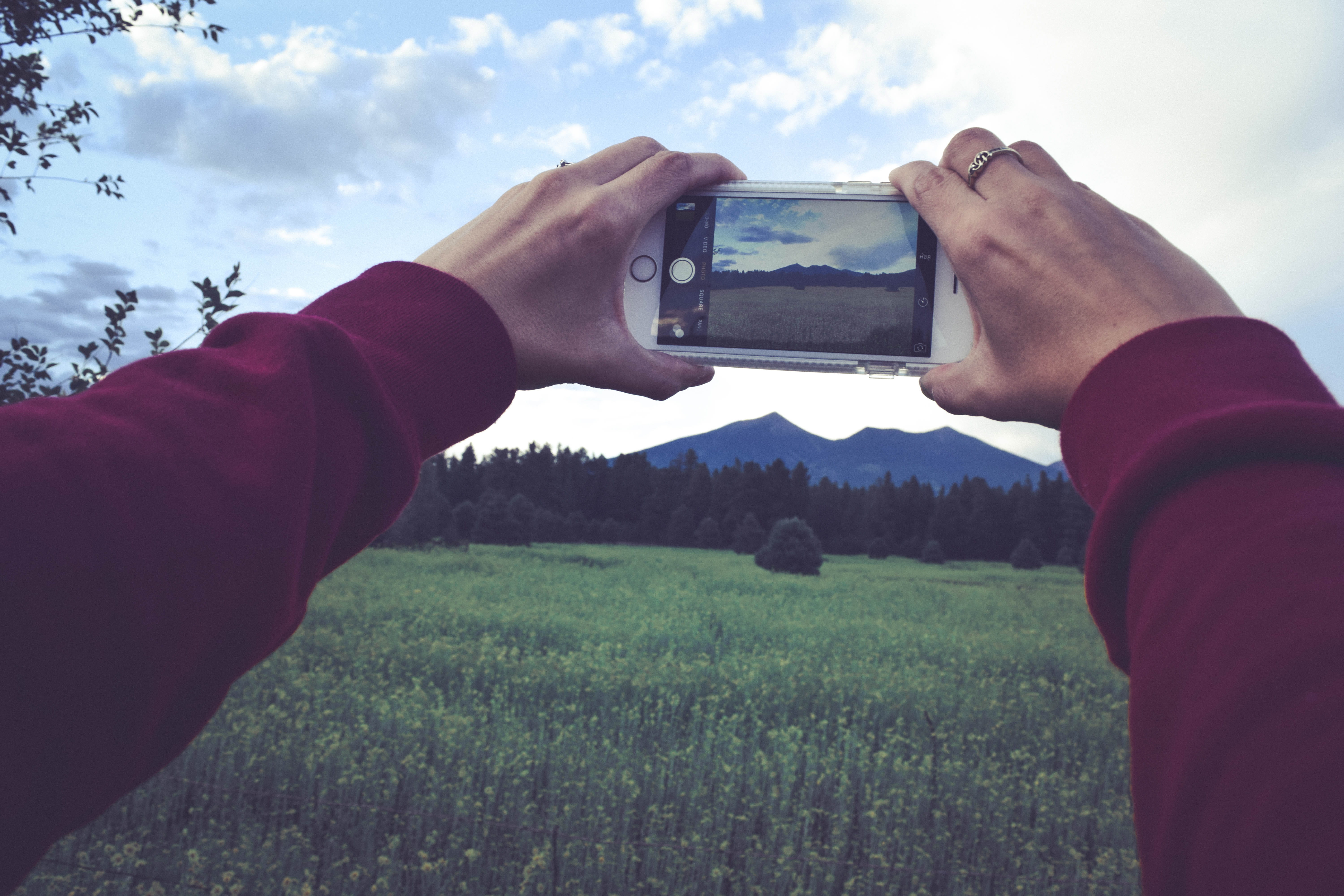 screen, arizona, portable information device, photo, picture, smart phone, nature, real people, finger, outdoors, body part, plant, communication, holding, HD Wallpaper