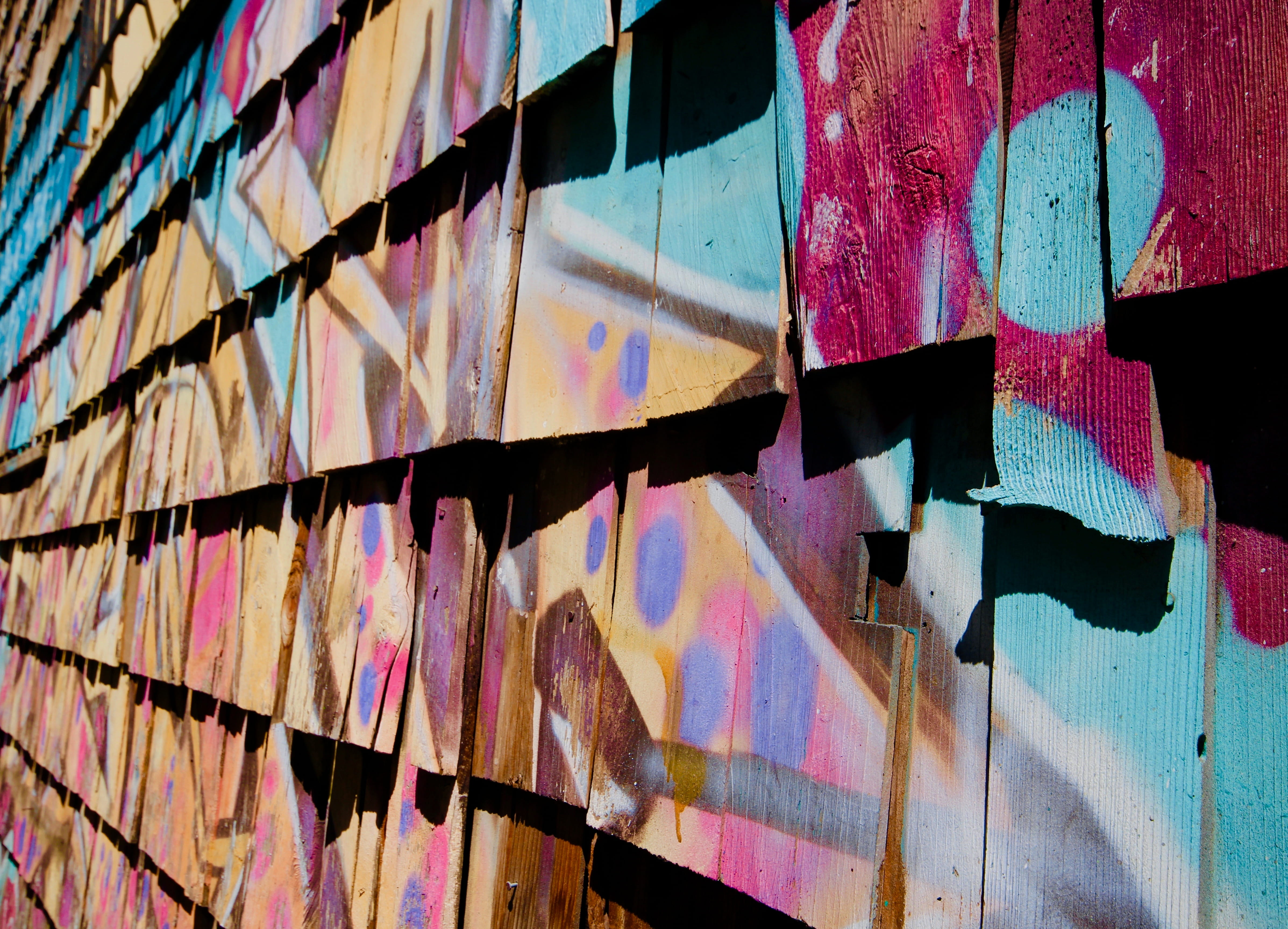 art, close-up, textured, backgrounds, 4K, wall, mission, plywood, colors, painting, wall paper, paper, abstract, outdoors, choice, arcade game machine, HD Wallpaper