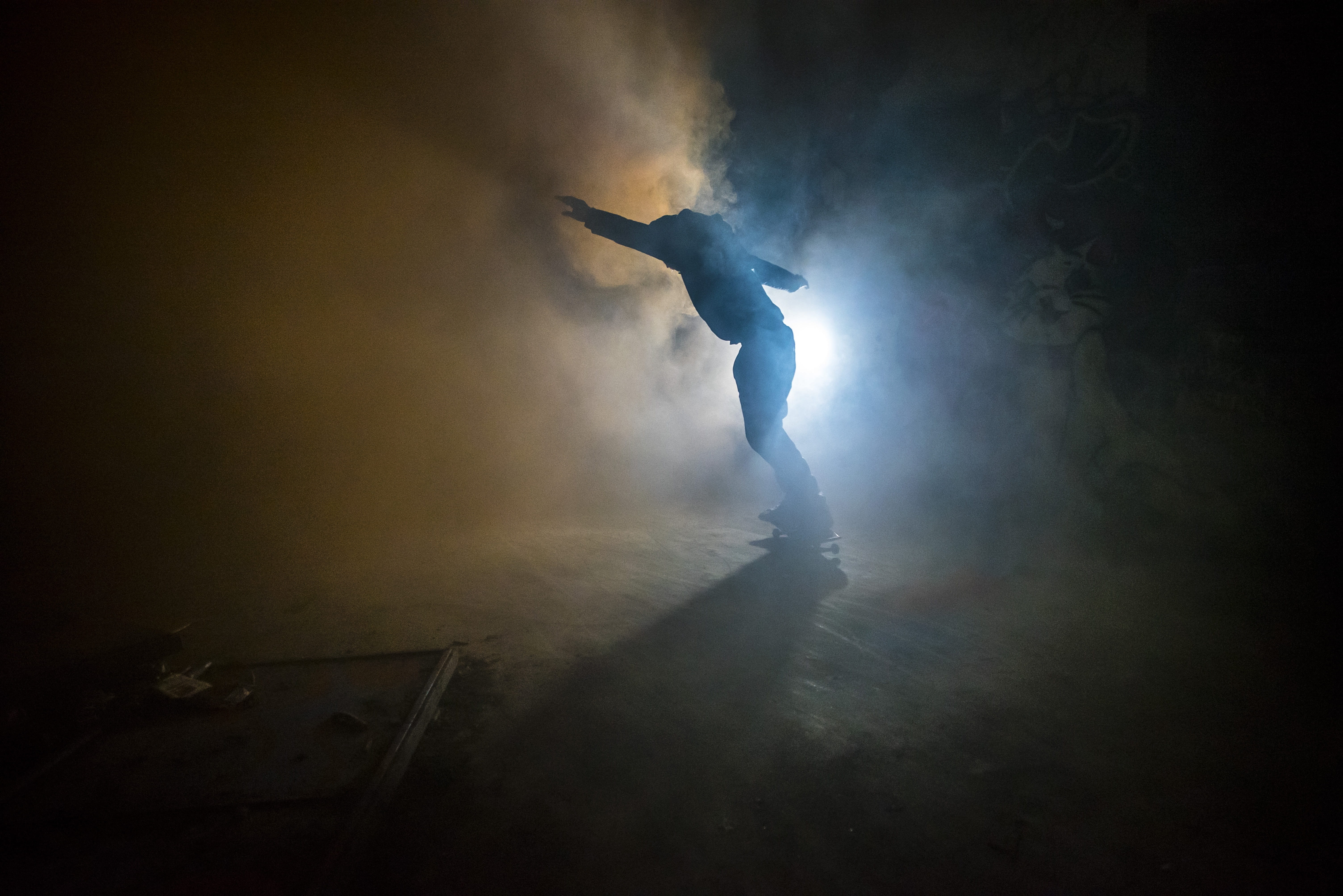 human arm, silhuette, adult, smoke, 5K, performance, dancing, women, silhouette, underwater, leisure activity, dance, lifestyles, smoke - physical structure, HD Wallpaper