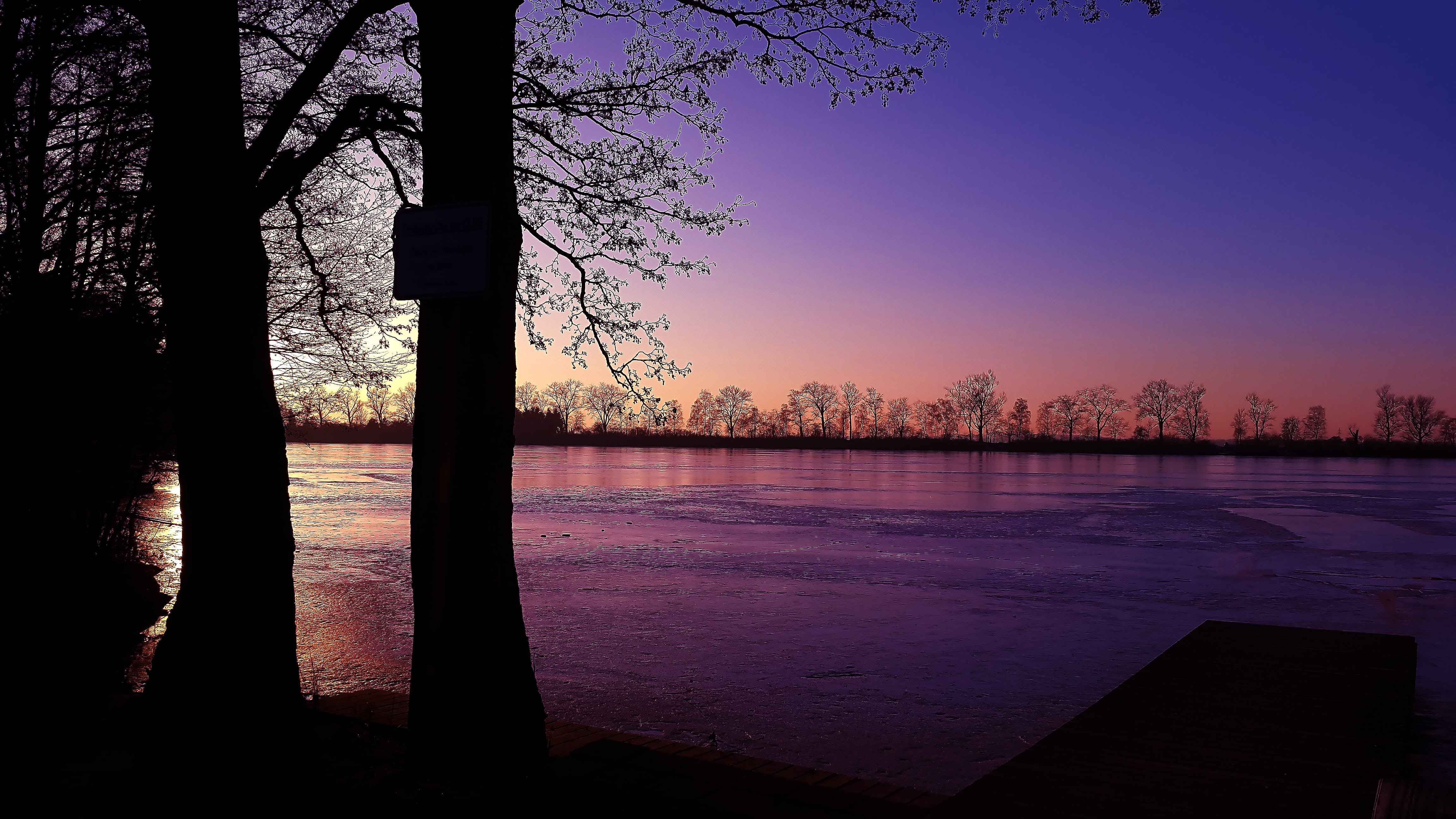 blue, beach, trees, beauty in nature, photographh, mirroring, body, web, no people, twilight, rest, silhouette, multi coloured, land, lake, scenics - nature, HD Wallpaper
