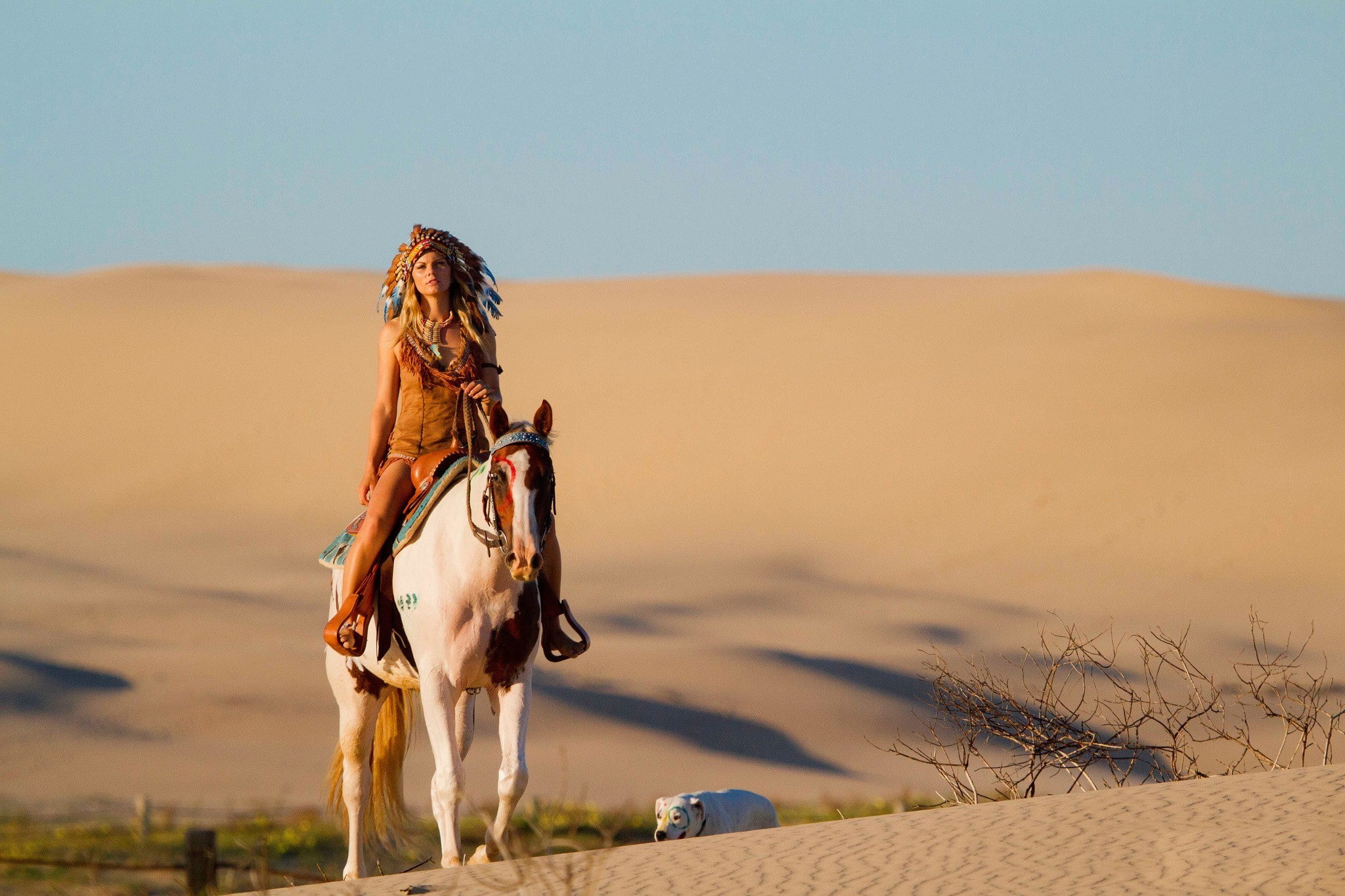women, Native American Clothing, 1080P, Desert, model, Women Outdoors, horse, HD Wallpaper