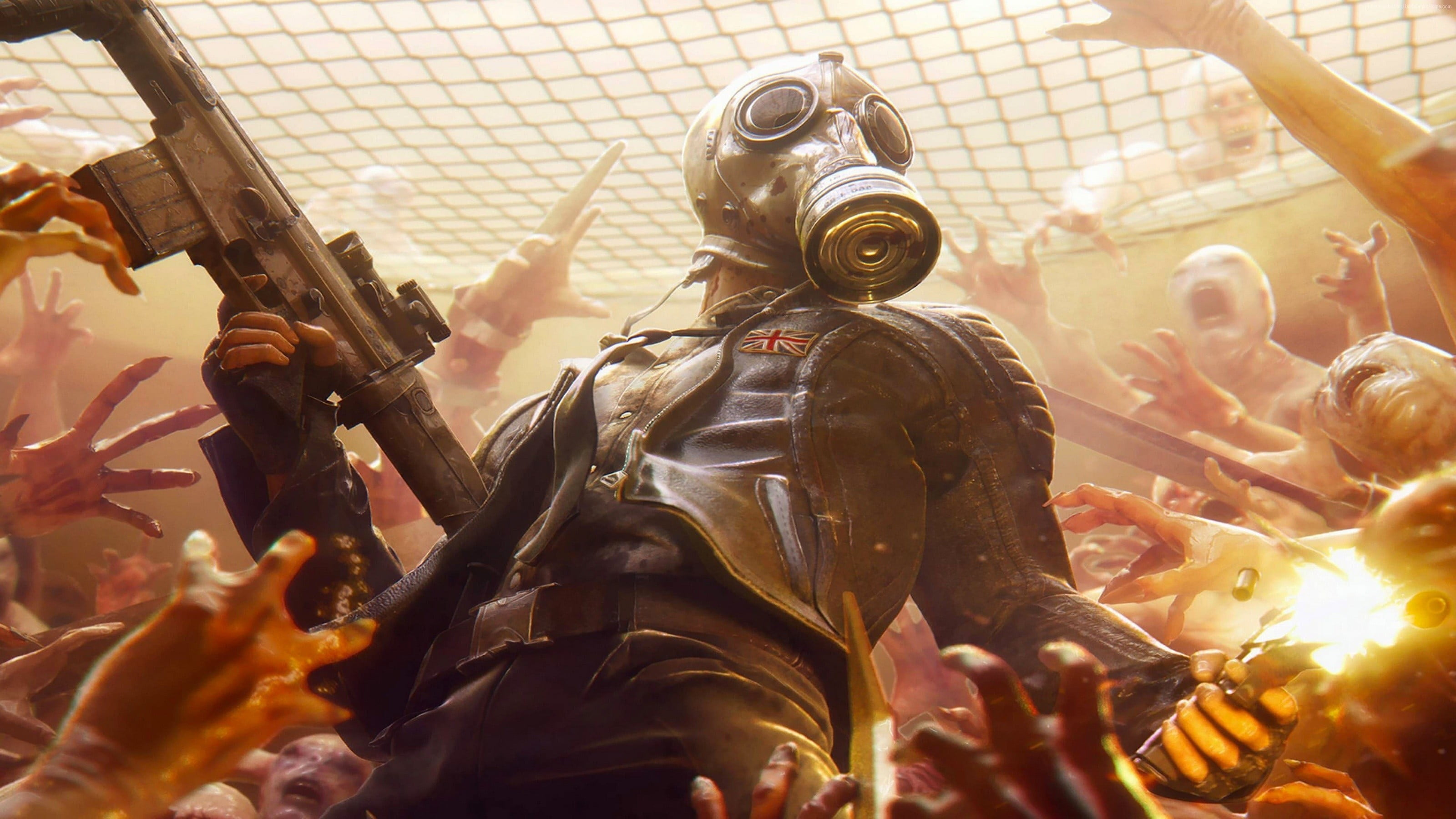 art and craft, flag, real people, representation, statue, Killing Floor 2, low angle view, weapon, creature, arts culture and entertainment, illuminated, HD Wallpaper
