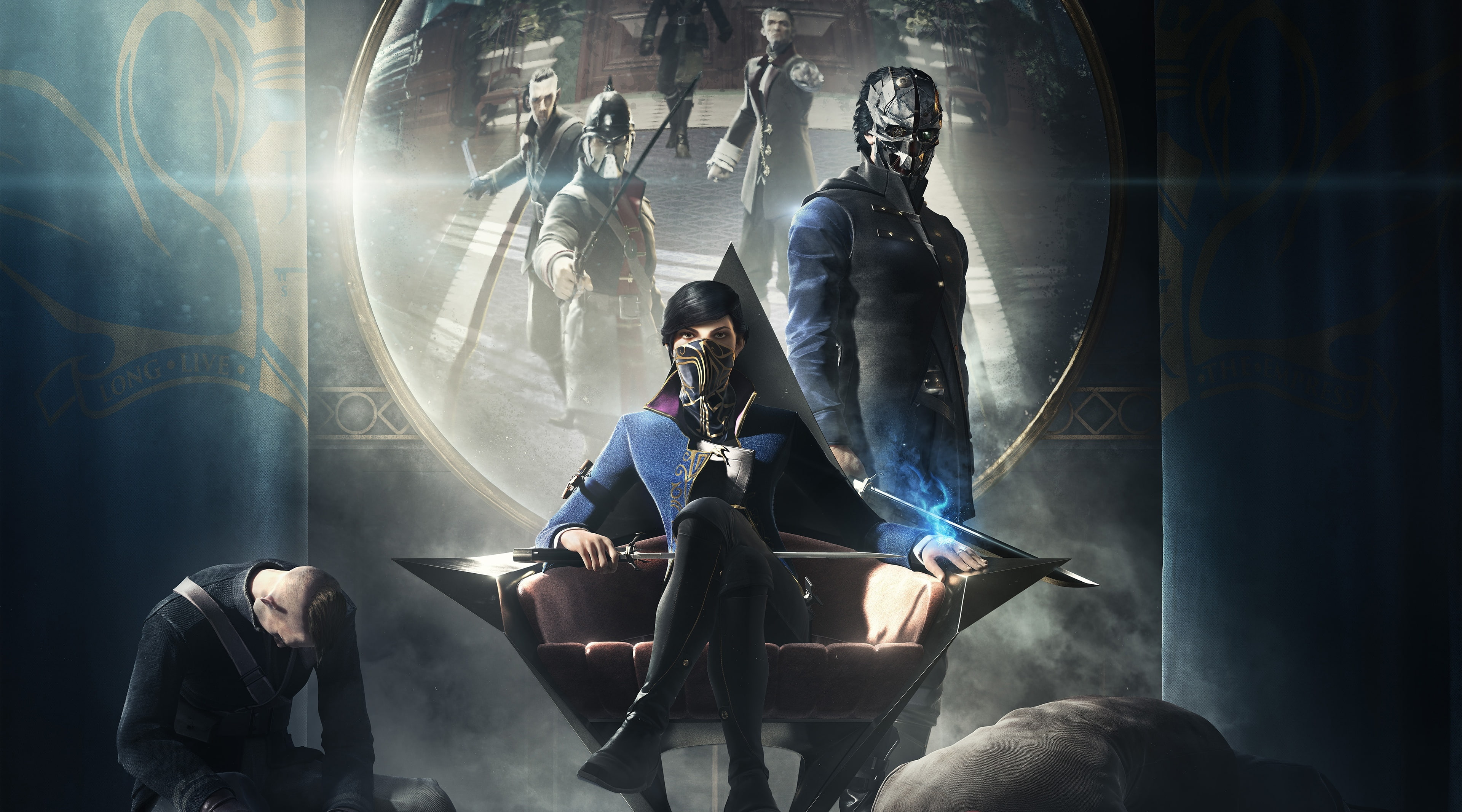 Game, Other Games, Corvo, Games, 4K, Throne, CorvoAttano, videogame, dishonored, Emily, protagonist, HD Wallpaper