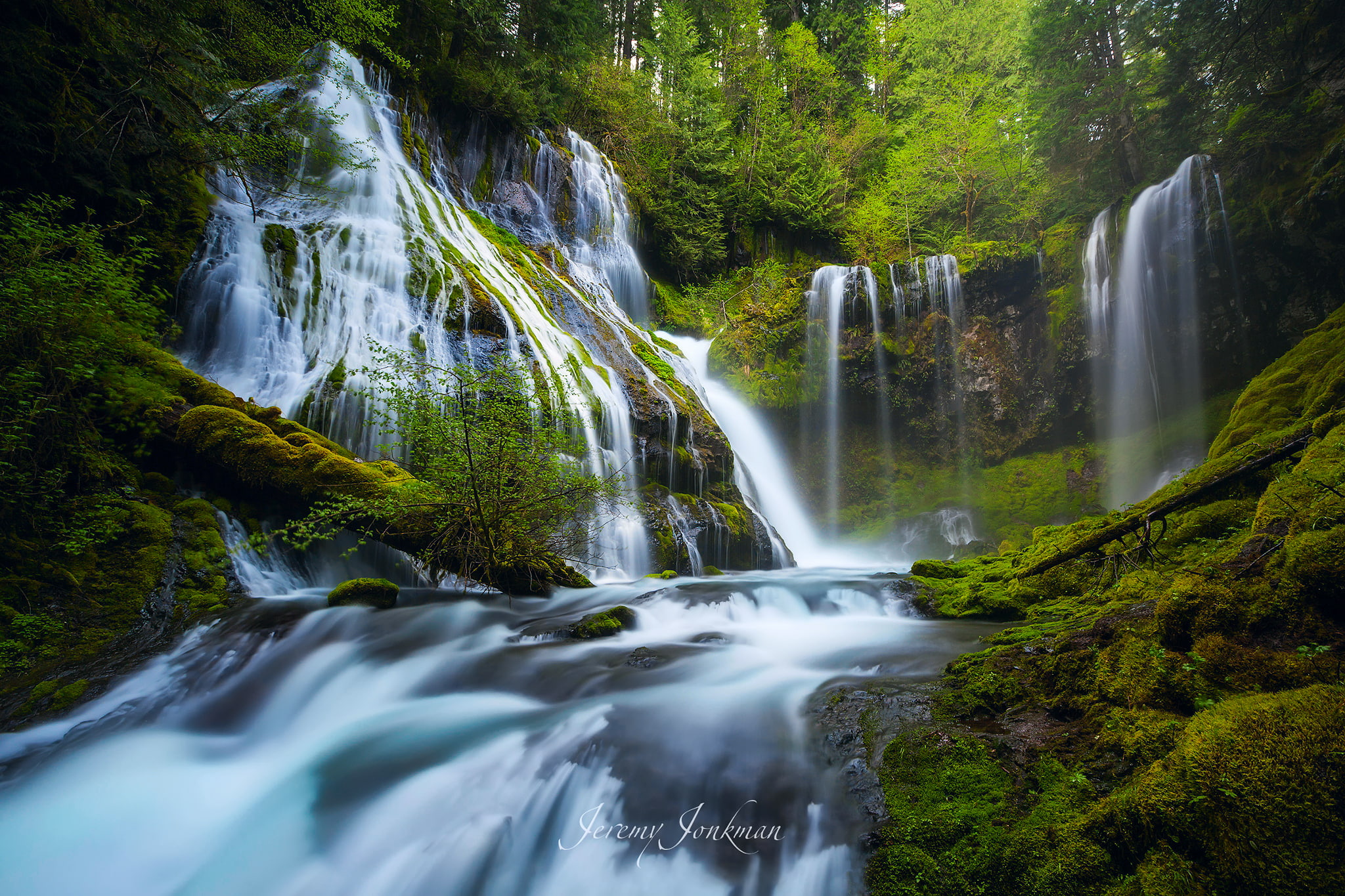 Panther Creek Falls, Wind, USA, river, 1080P, District Of Skamania, waterfalls, Washington, HD Wallpaper