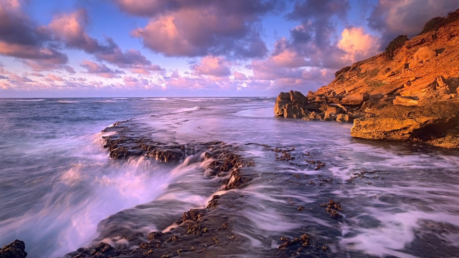 cloud - sky, sea, solid, seascape, land, wave, sport, environment, horizon over water, sky, rock, water, outdoors, sunset, beauty in nature, motion, 1080P, HD Wallpaper