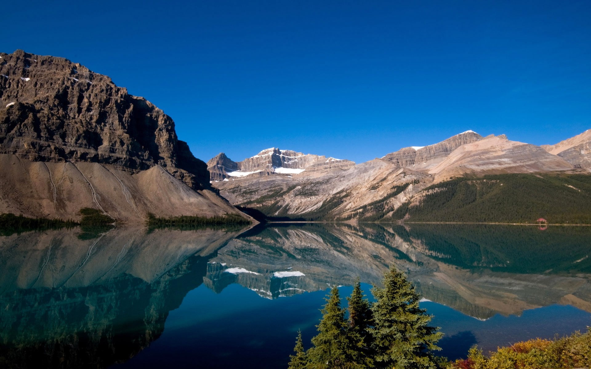 no people, formation, mountain peak, 1080P, outdoors, mountain, tree, day, waterfront, tranquil scene, blue, lake, tranquility, full hd nature backgrounds 1920x1200, HD Wallpaper