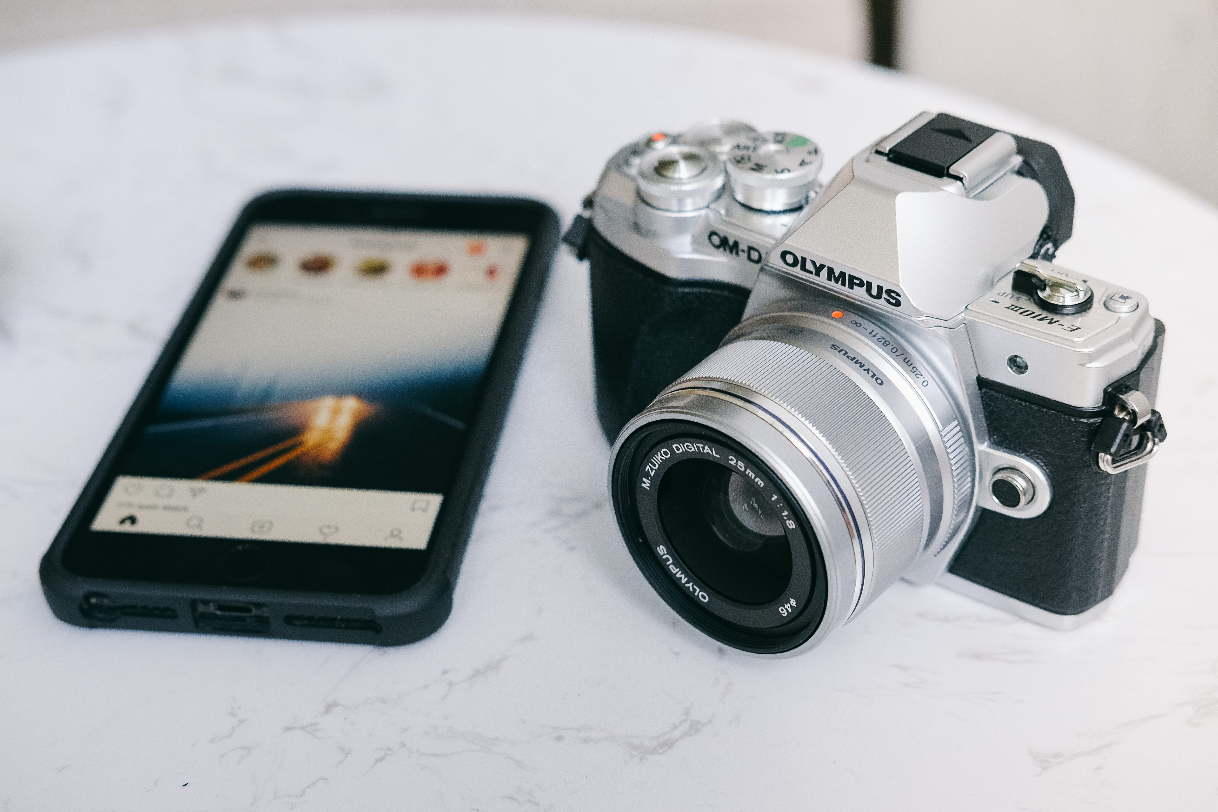high angle view, retro styled, camera - photographic equipment, instagram, still life, smartphone, electronics, digital camera, focus on foreground, photographing, HD Wallpaper