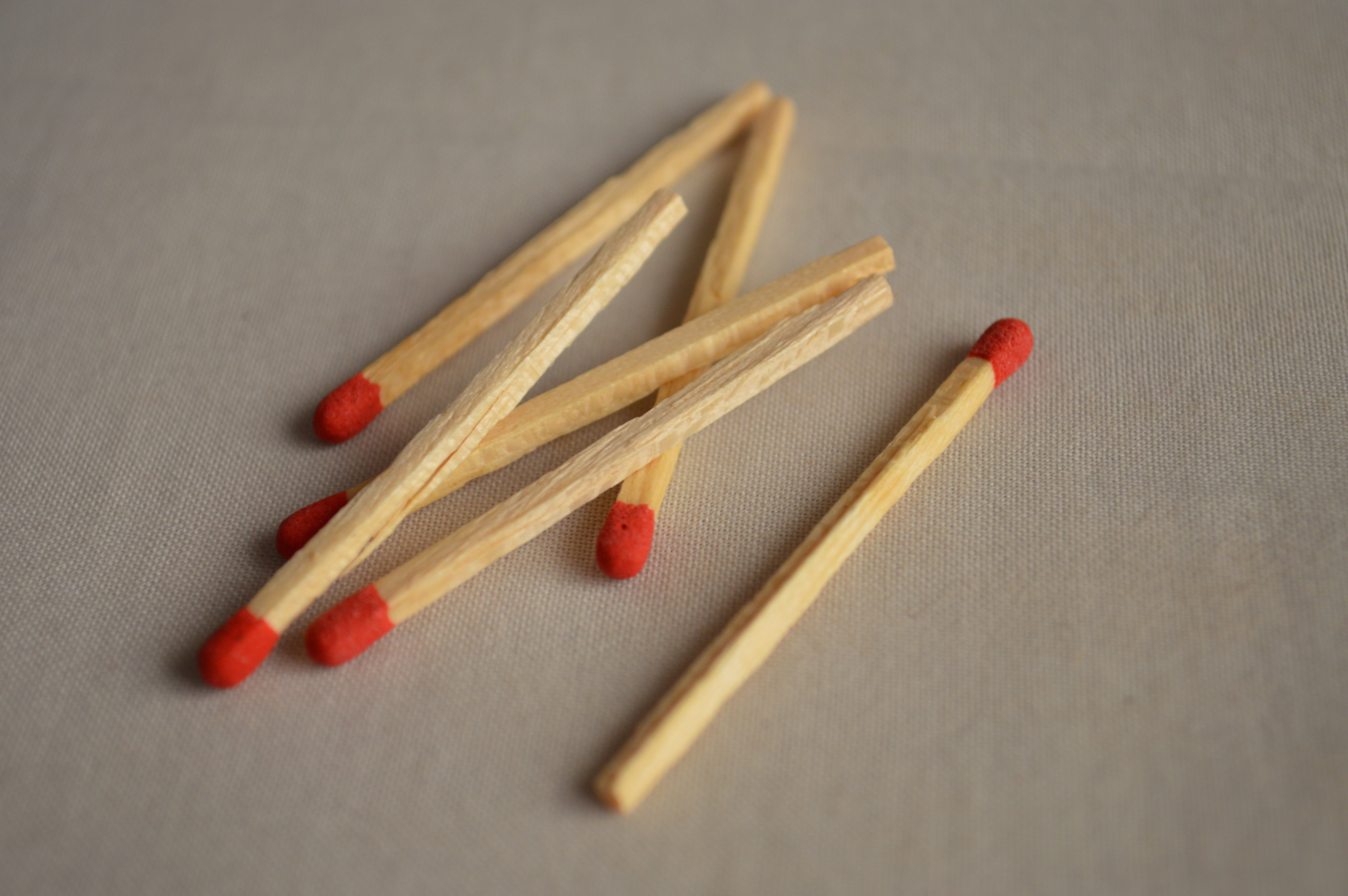 flame, gray, phosphorus, match, large group of objects, abundance, indoors, red, high angle view, matchsticks, friction, selective focus, flammable, repetition, HD Wallpaper