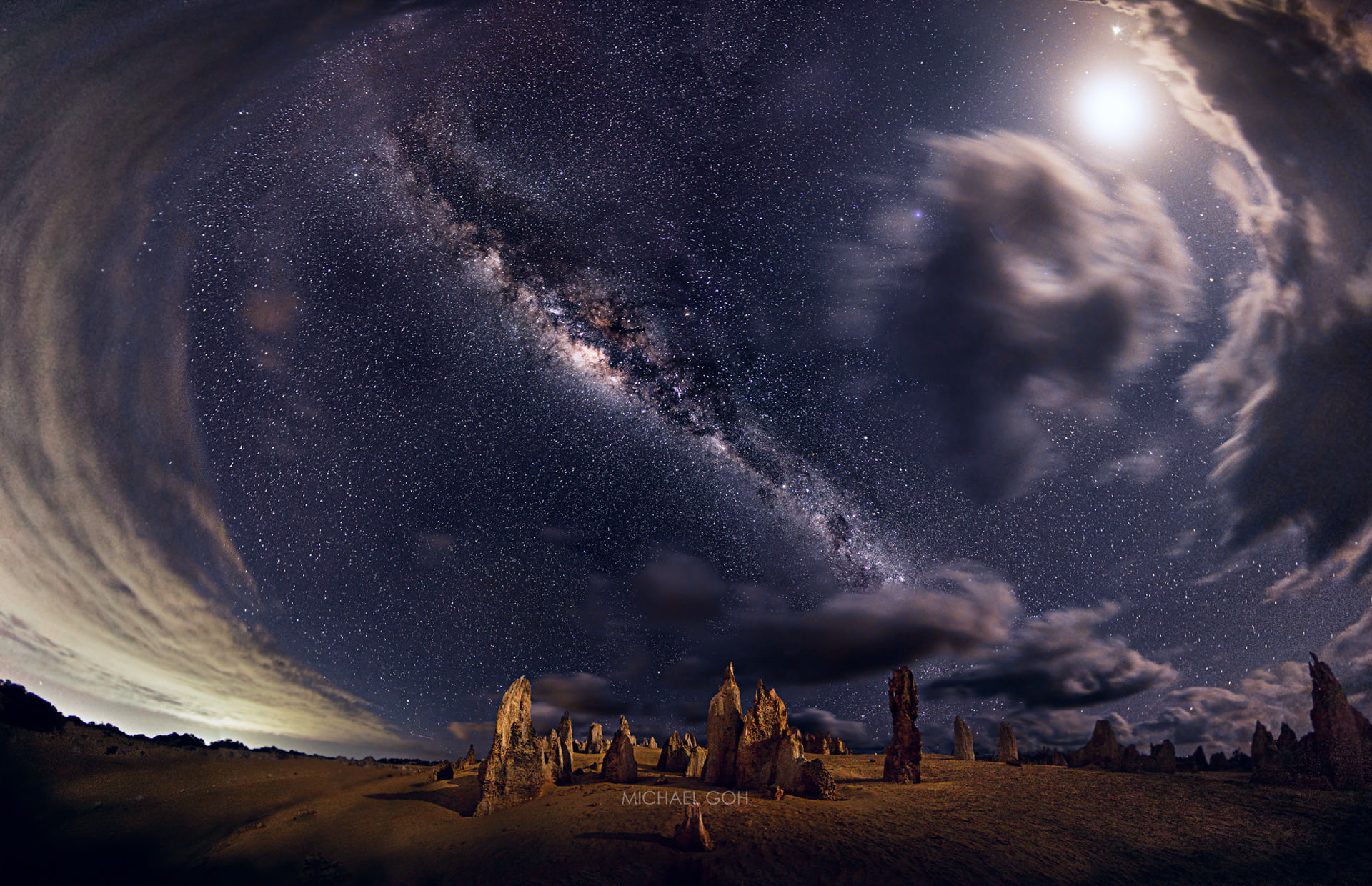 space and astronomy, outdoors, beauty in nature, dark, cloud - sky, astronomy, science, landscape, 1080P, tranquil scene, Western, the milky way, star, HD Wallpaper