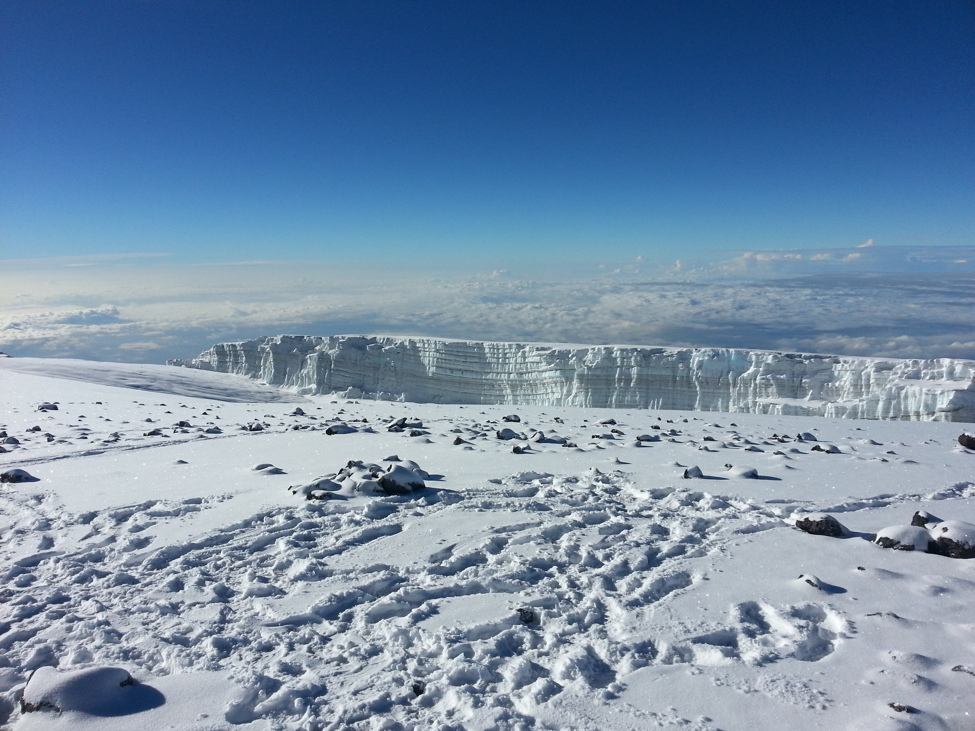 africa, adventure, scenics - nature, non-urban scene, snowcapped mountain, tranquil scene, landscape, white color, cold temperature, kilimanjaro, footprints, HD Wallpaper