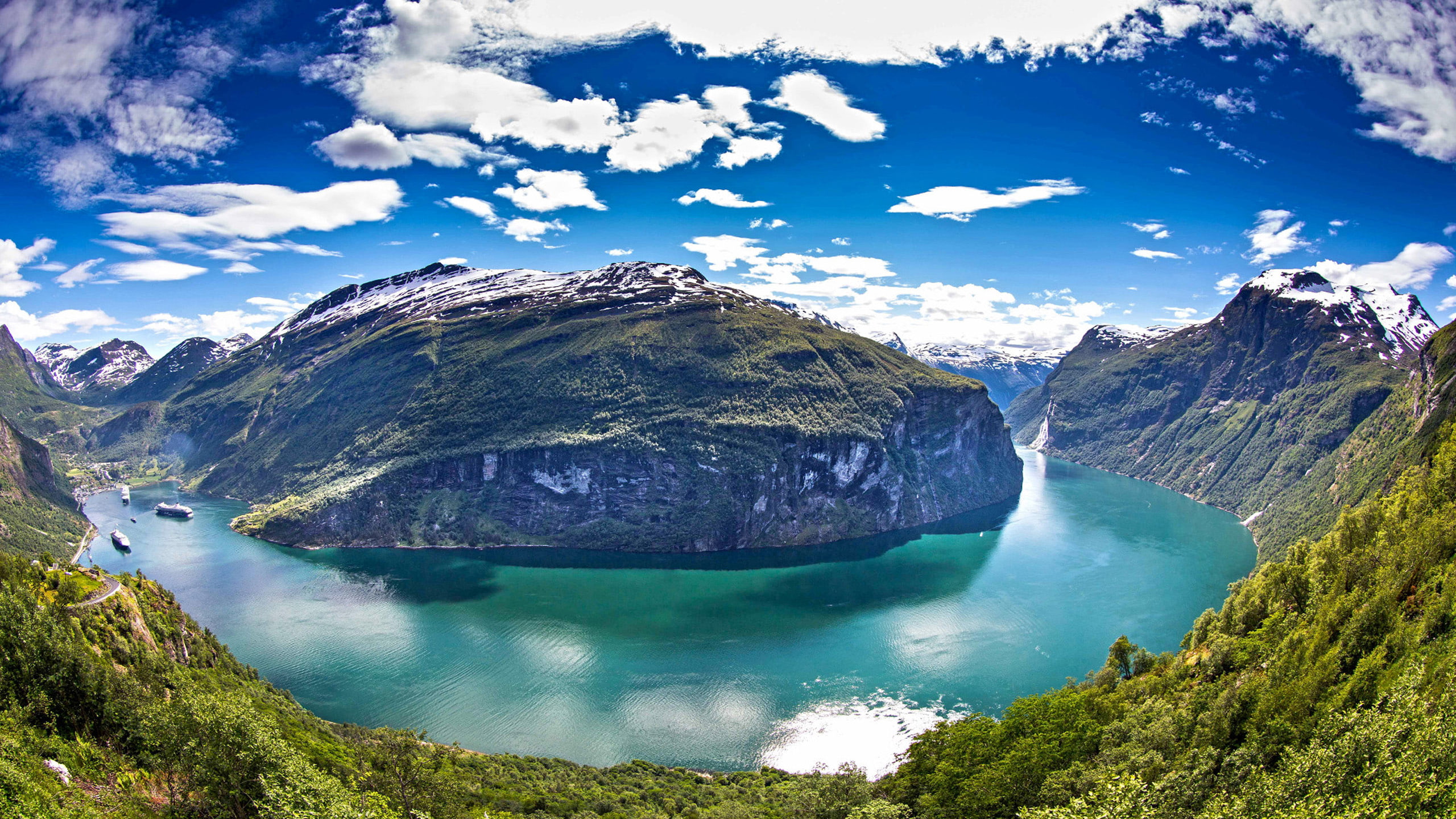 stranda, photo, heritage, municipality, 2K, site, nature, geirangerfjord, unesco, norway, world, HD Wallpaper