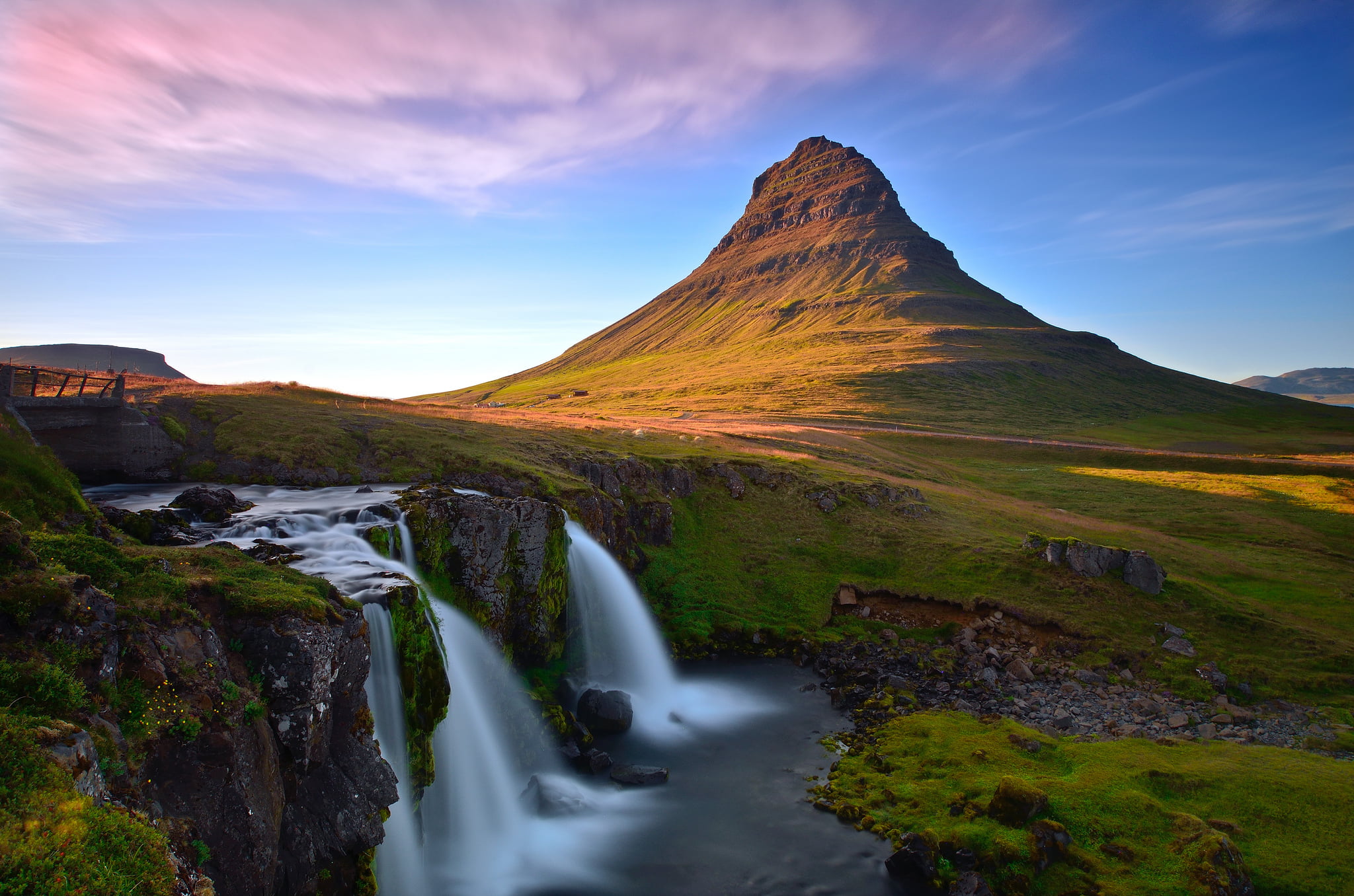 beauty in nature, scenics - nature, idyllic, flowing water, mountain peak, nature, non-urban scene, environment, Iceland, tranquil scene, 1080P, tranquility, HD Wallpaper