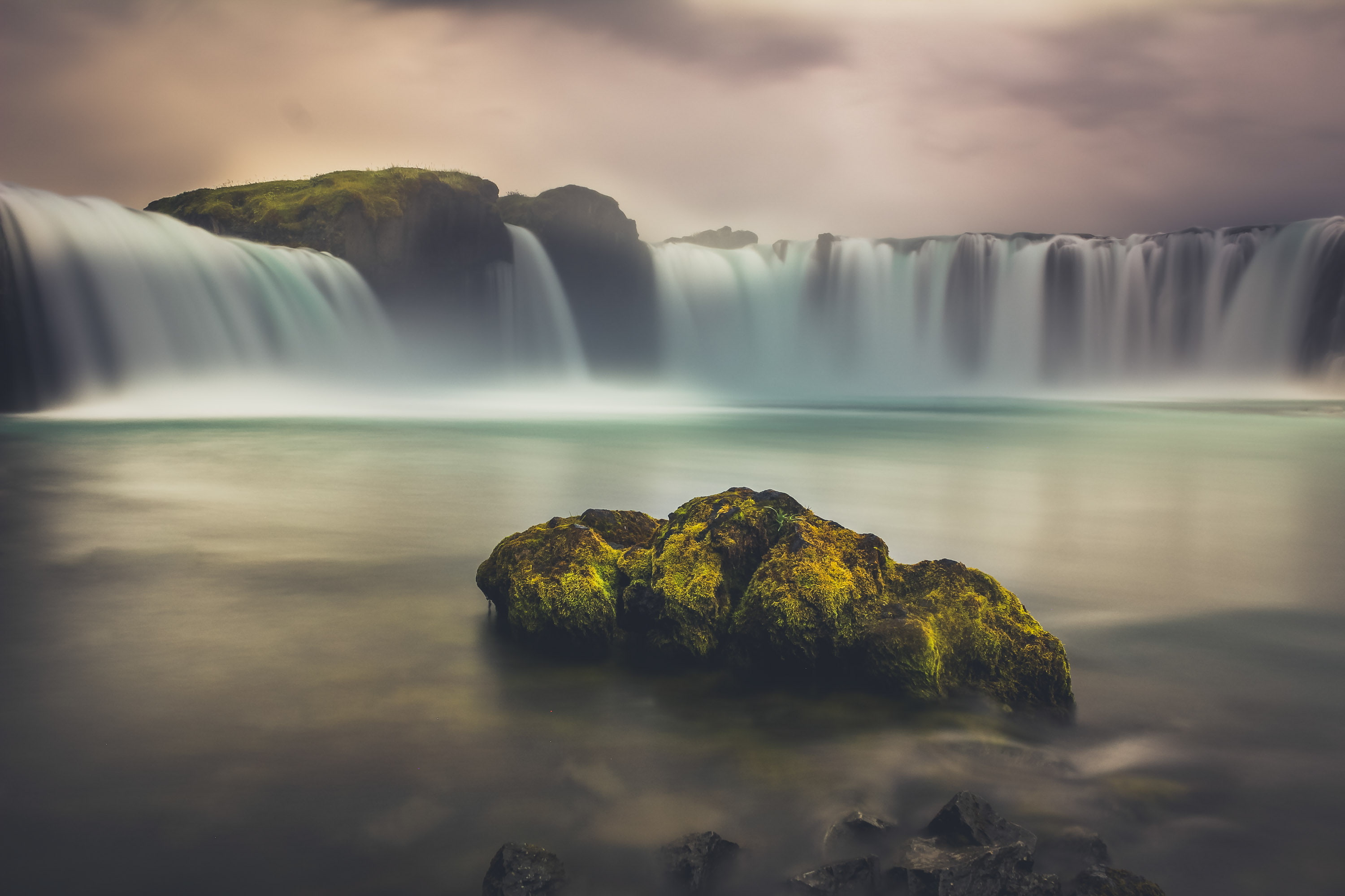 Godafoss waterfall, Iceland, HD, 2K, HD Wallpaper
