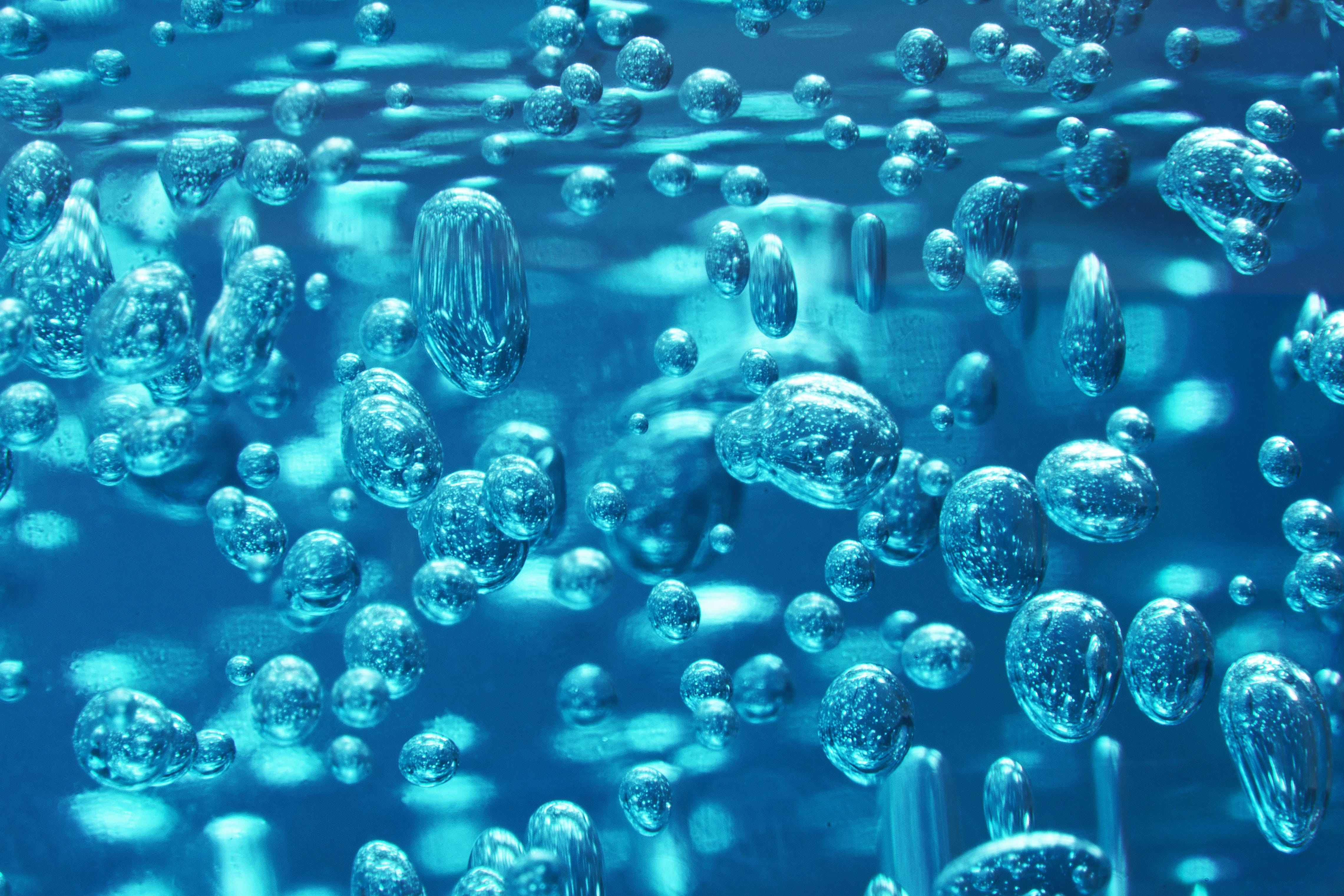 blue, sea, underwater, shiny, pattern, art, frozen, backgrounds, drop, winter, color, transparent, close-up, nature, full frame, jelly, liquid, foam, 4K, HD Wallpaper
