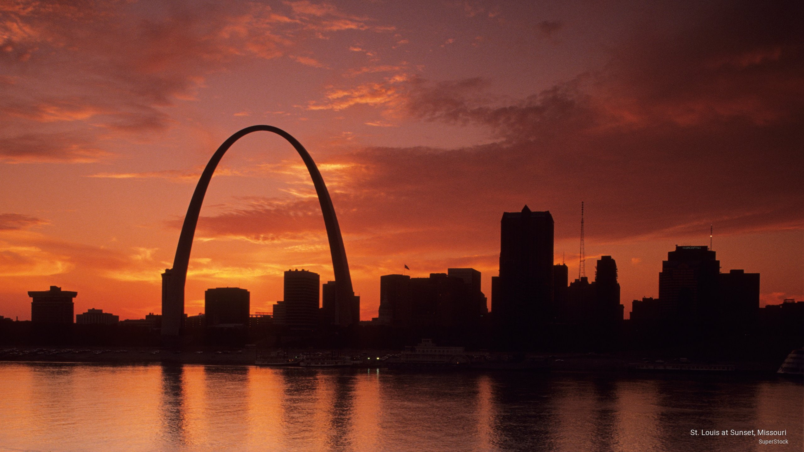 missouri, louis, Landmarks, 2K, sunset, st, HD Wallpaper