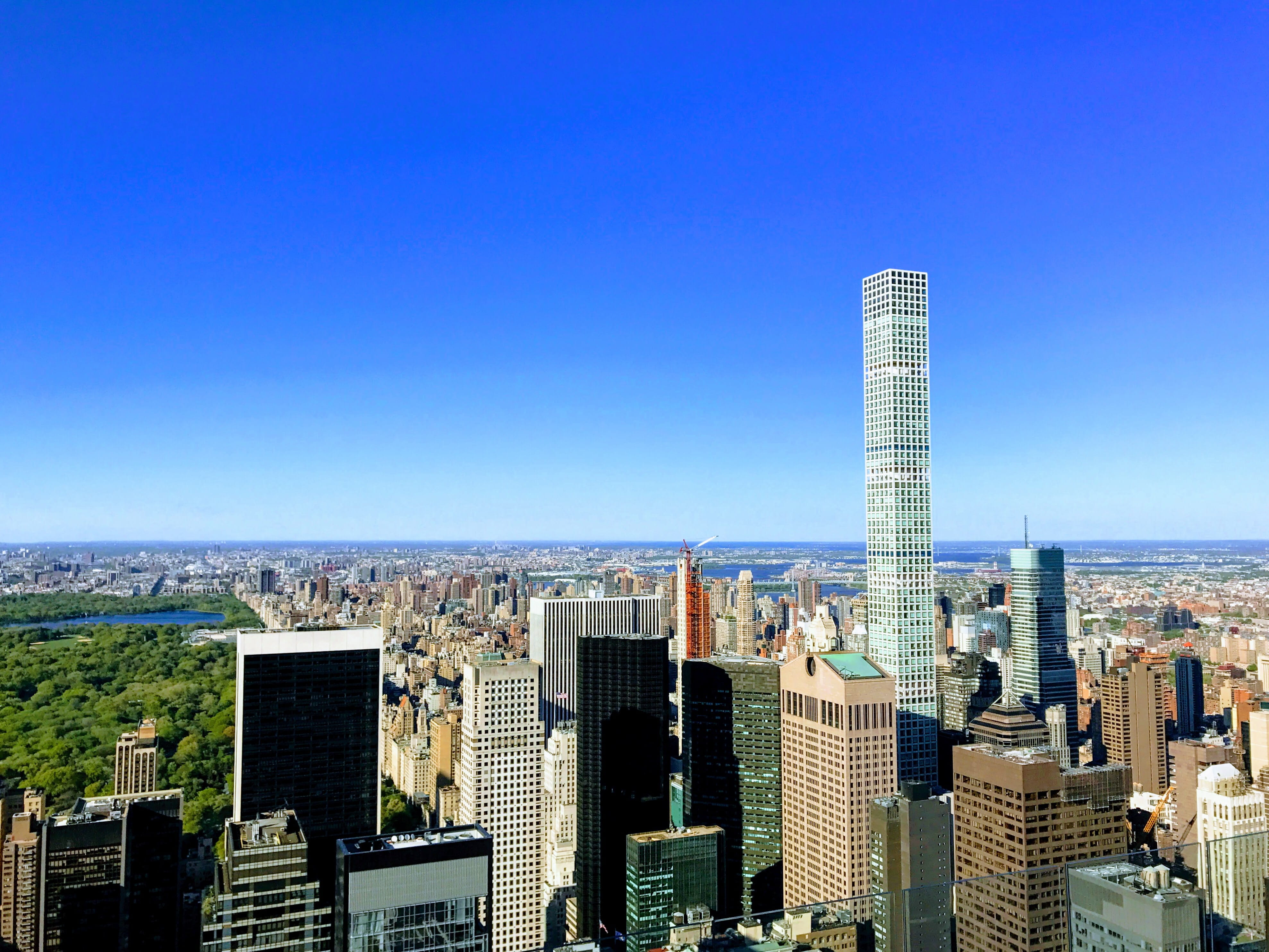 landscape, travel destinations, blue, building exterior, cityscape, united states, 4K, city skyline, tower, built structure, outdoors, horizon, clear sky, HD Wallpaper
